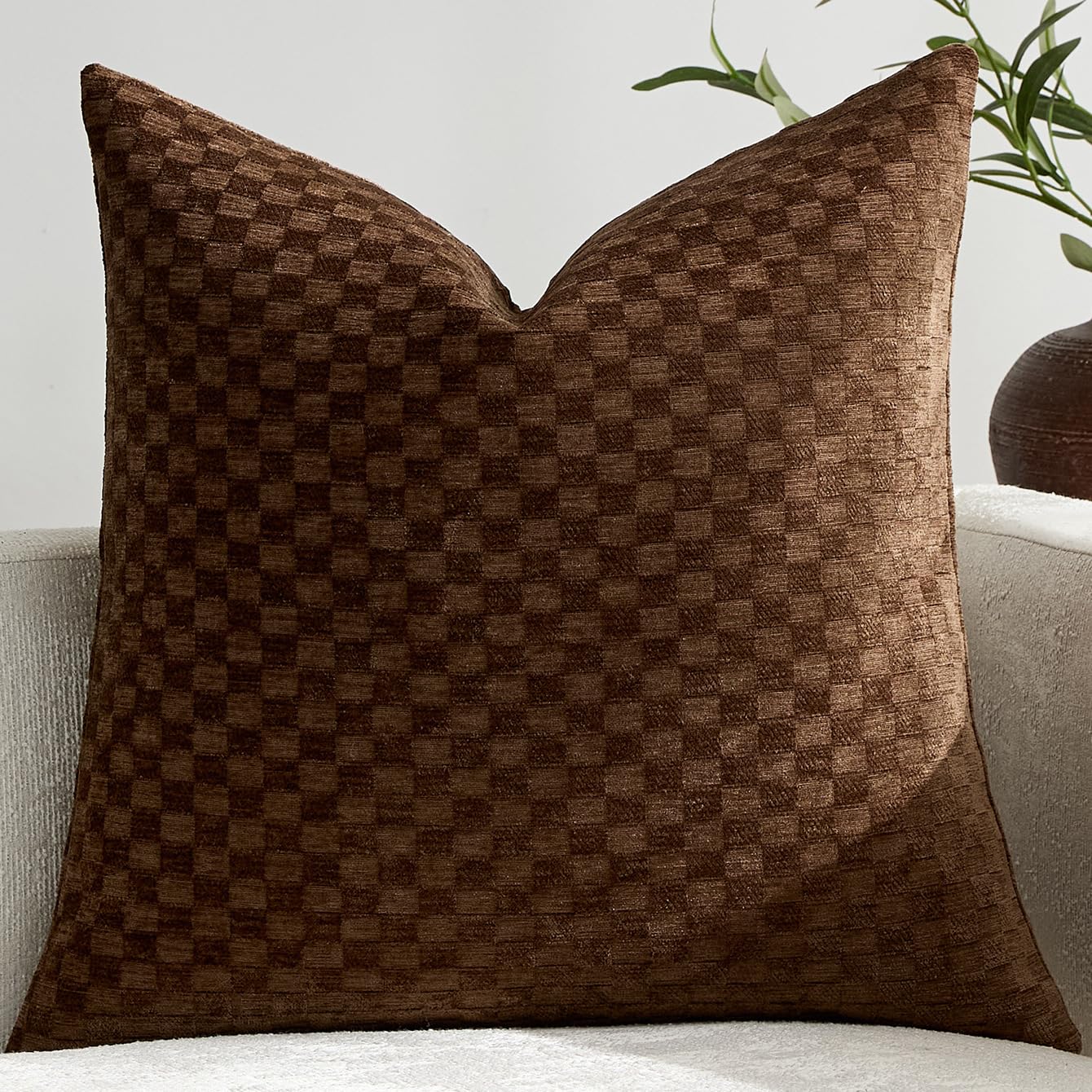 Fundas de cojín de felpilla 45x45 cm para decoración rústica de salón