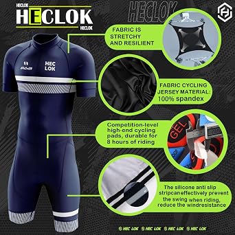 Triathlon Suit Men’s Short Sleeves TriSuit for Swimming, for Cycling Training Road Bike Top Cycling Clothing Racing Cyclist Clothing With 3 Pockets,Running,Cycling,Swimming