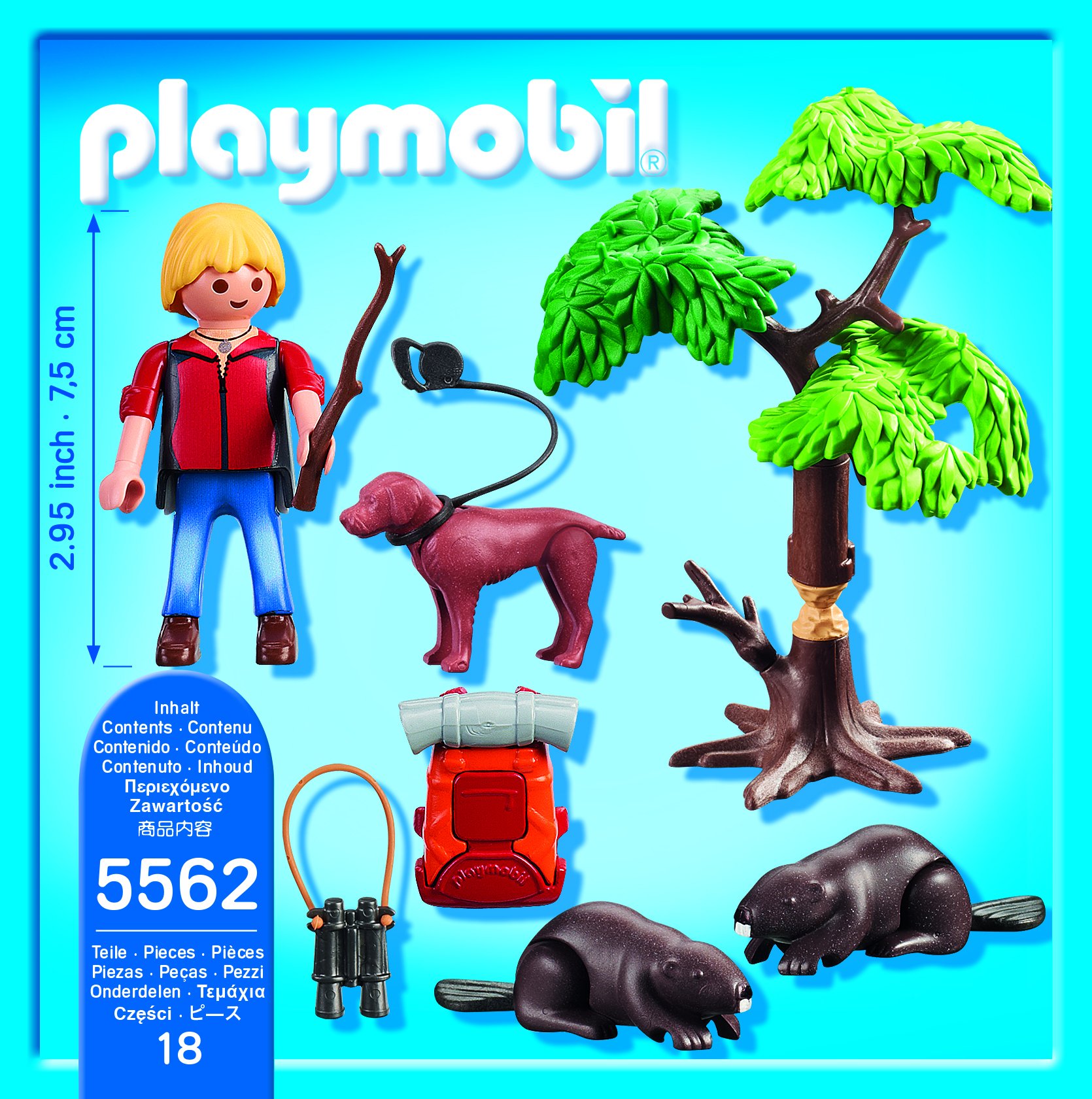 Playmobil Wild Life 5562: Randonneur Avec Castors/ Neuf Et Scellé