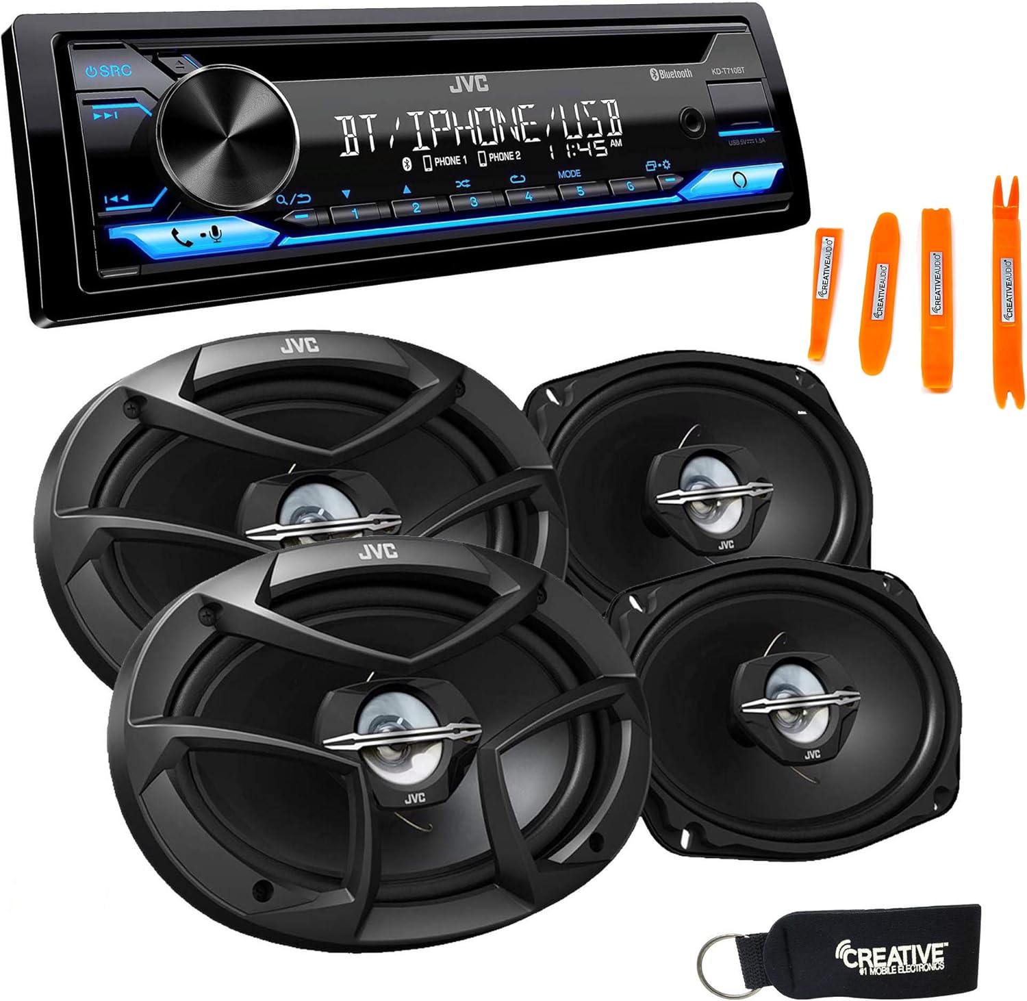 JVC KDT710BT CD Receiver featuring Bluetooth, Front USB