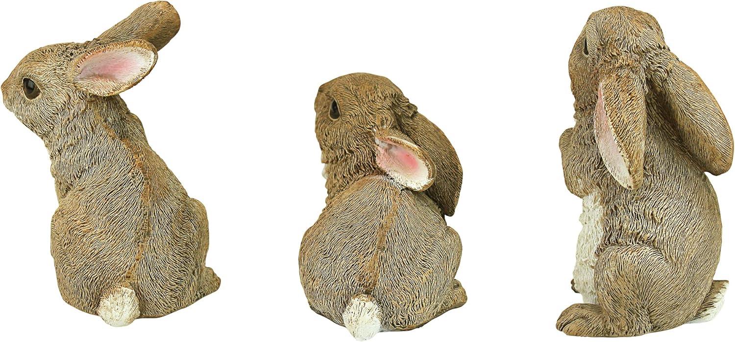 Design Toscano The Bunny Den, Garden Rabbit Statue: Set of Six