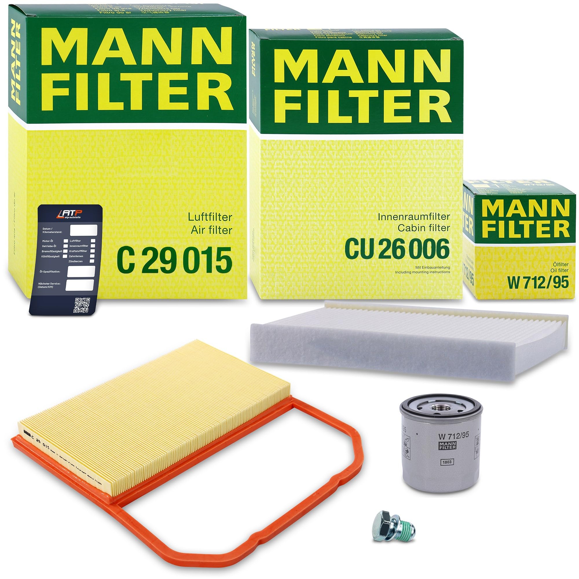 Set composto da Impostare il filtro tagliando SET A 10492576 | Compatibile con: SEAT Mii, SKODA CITIGO, VW UP!