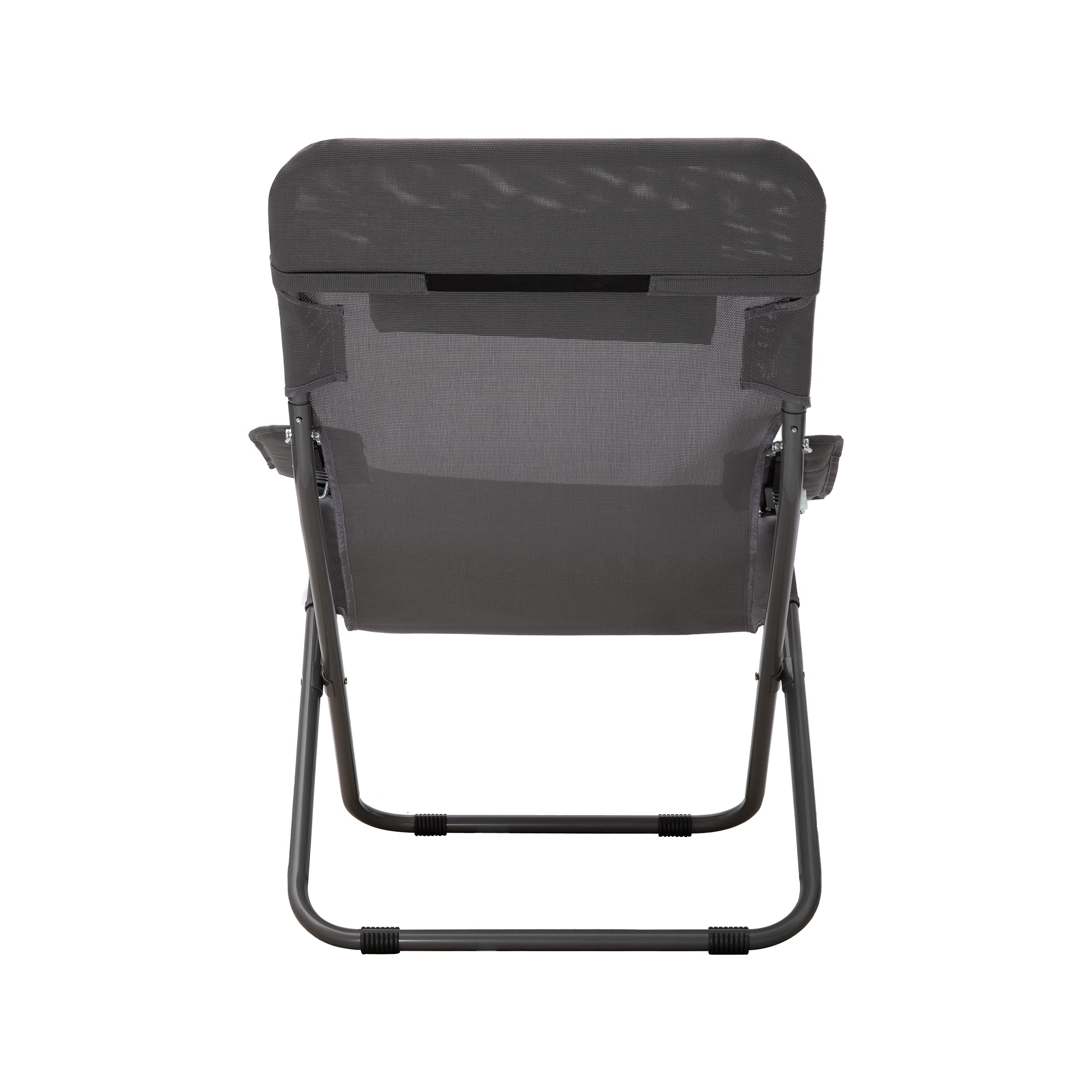 HOMECALL Camping-Klappstuhl mit 2 x 1 Textilene und verstellbarer Rückenlehne - Grau