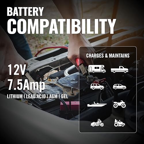 Miniatura 5 de Battery Tender Cable de accesorio de clips de cocodrilo con arnés de desconexión rápida para cargadores y mantenedores de baterías tiernas