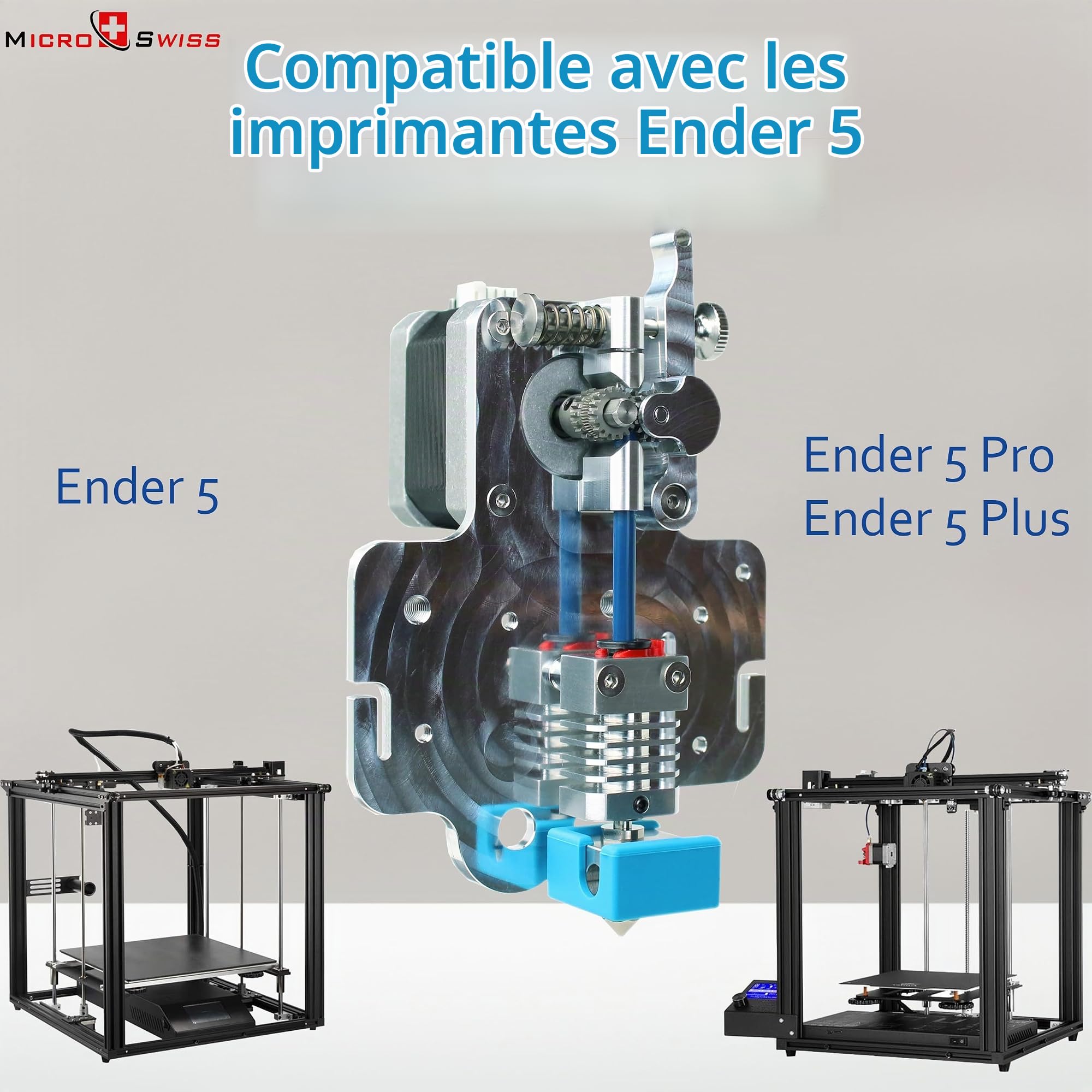 Micro Swiss Extrudeuse à entraînement direct avec Hotend pour Creality Ender 5