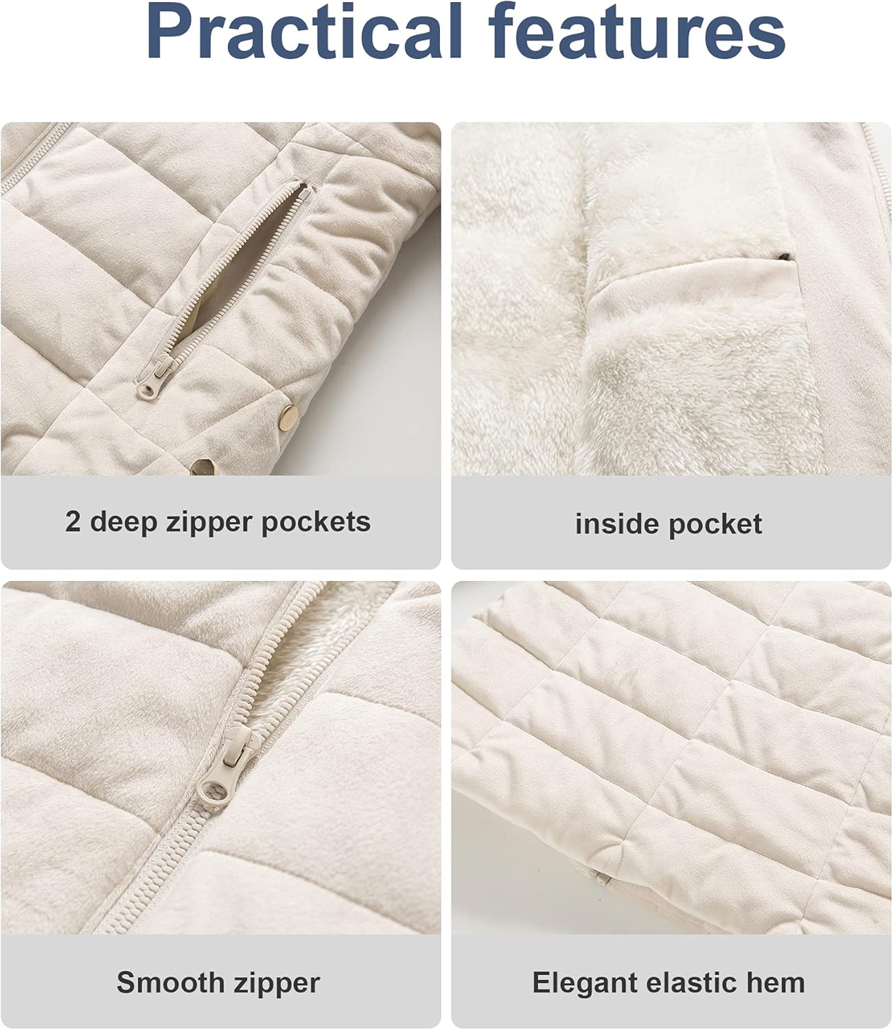 Chrisuno Women's Casual Short Winter Puffer Coat Soft Faux Fur Lining Lightweight Warm Jackets With Removable Hood