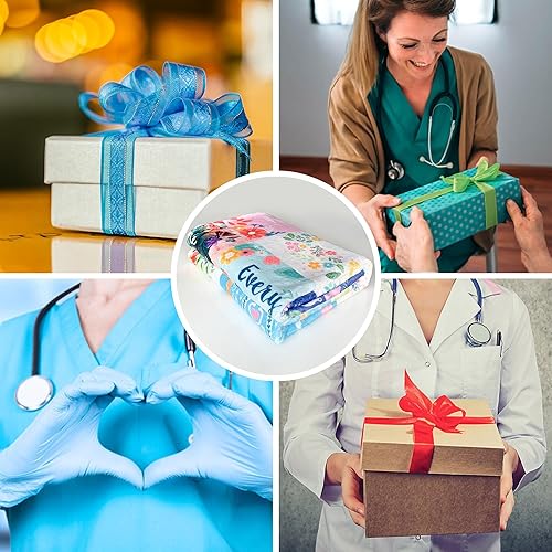 Miniatura 6 de Manta de enfermera súper suave, estilo bohemio, rosa, azul, 50 x 60 pulgadas, regalo perfecto para enfermeras para mujeres, uso en todas las