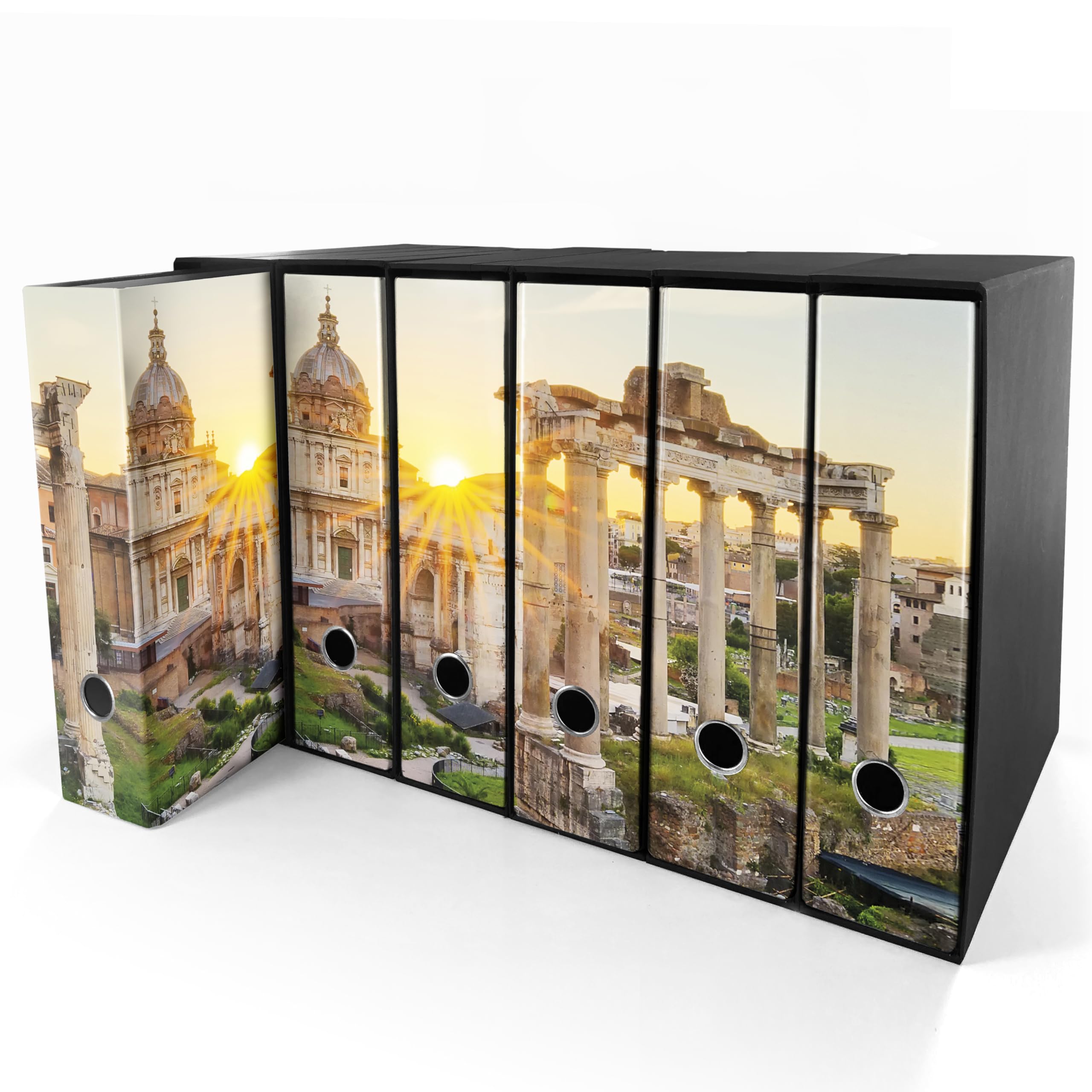 Set da 6 raccoglitori ad anelli ROMA ANTICA - Faldoni SHAREPRINTING (H31 con 2 anelli)