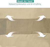 Vista 4 de SunPatio Funda de sofá de patio para exteriores, funda de sofá de asiento profundo, funda de sofá grande, funda seccional de muebles de patio