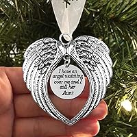Vista 7 de Adorno conmemorativo de Navidad, "Una parte de mi corazón está en el cielo", colgante conmemorativo para árbol de Navidad, regalos conmemorativos