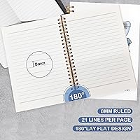 Vista 3 de Dentist Gifts Notebook Journal, Dental Hygienist Assistant Office Gifts for Women, Hardcover Spiral Journal Notebook 5.5x8.3 Inch（Blue-01）