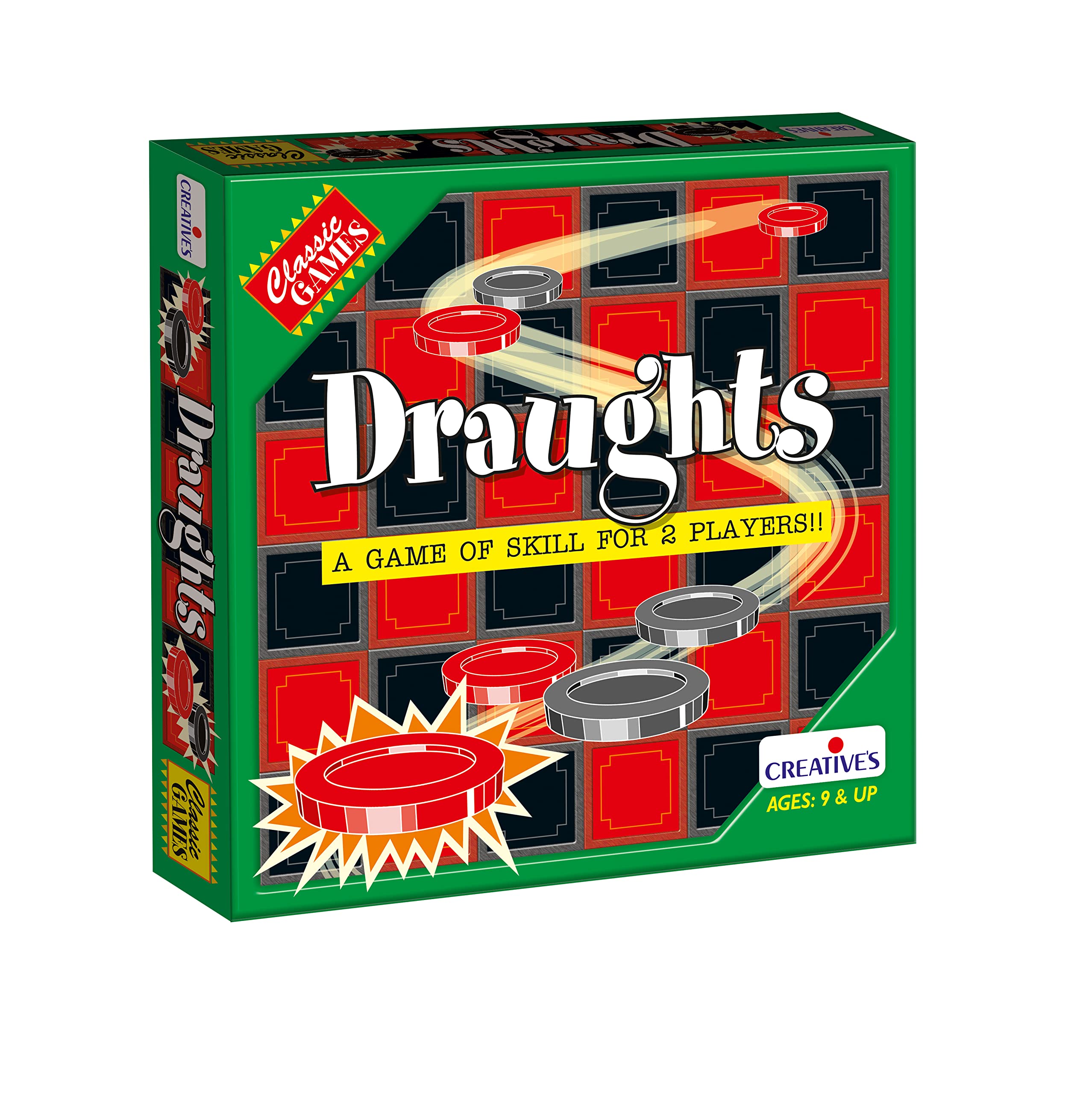 Creative's Creative Educational Aids P. Ltd. Kids 0805 Classic Games - Draughts, Multicolor