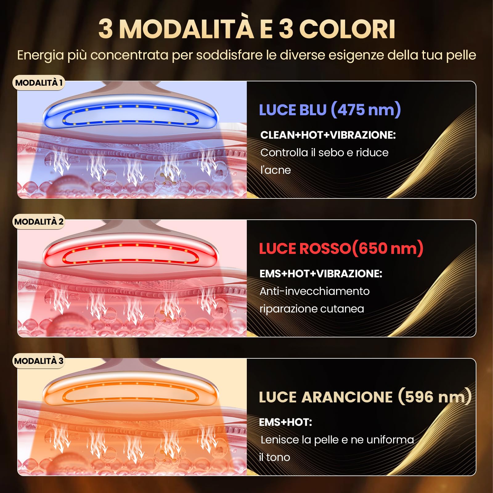 Massaggiatore Viso Lifting Antirughe Elettrico, DOCOCO Doppio EMS Dispositivo di Bellezza Antirughe con 3 Modalità, 45℃ Terapia Lifting Viso, Massaggio Rassodante Viso e Collo