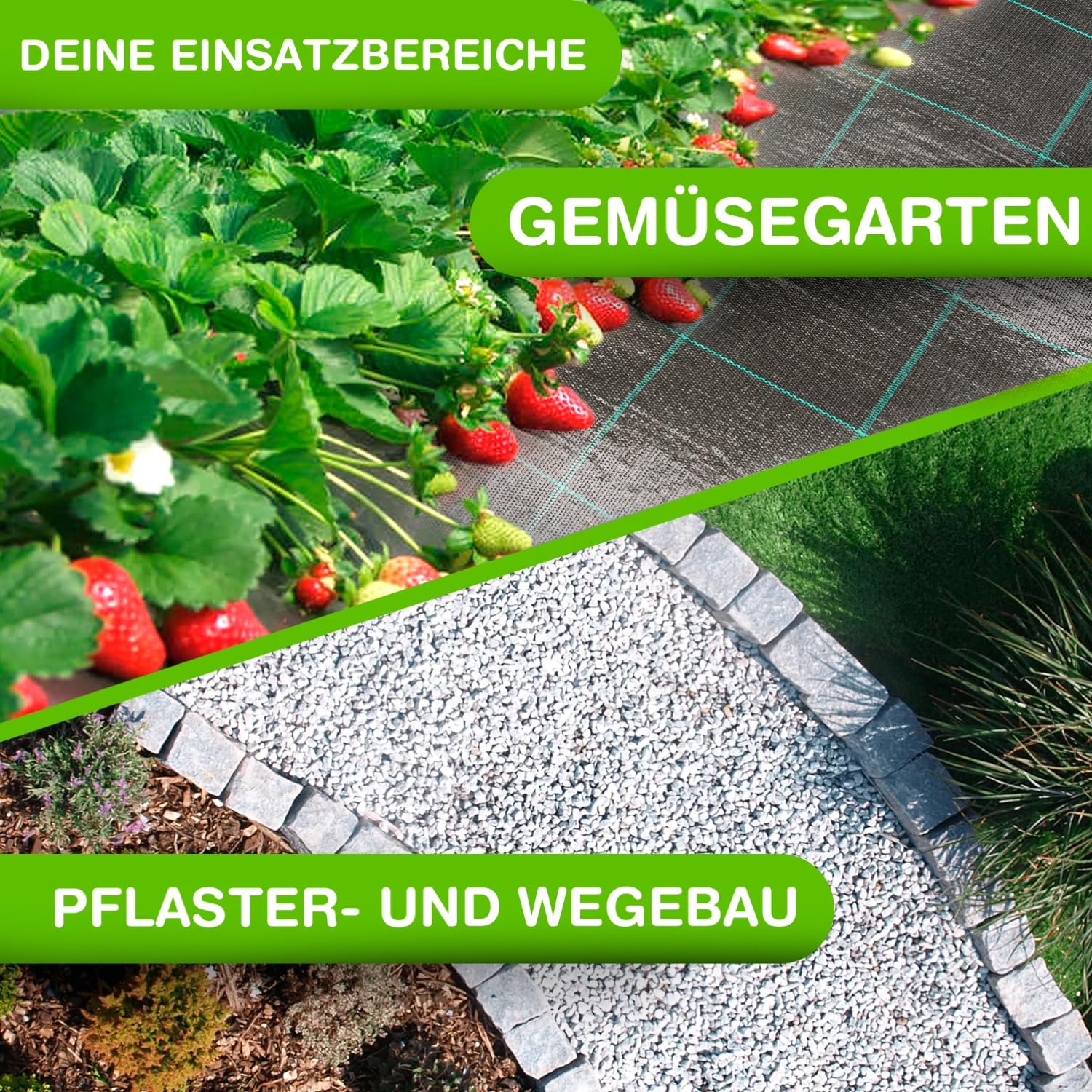 LILENO HOME 100 m² de tela antimalas hierbas [100 g/m²] – Lámina para malas hierbas para jardín permeable al agua – Resistente a desgarros – con rejilla y resistente a los rayos UV [1 m x 100 m]