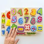 QUOKKA Wooden Puzzles for Toddlers 2-4 - Chunky Toddler Puzzles Ages 3-5 - Learning Travel Game with Numbers Alphabet Shapes - Wood Educational Gift for Boys and Girls