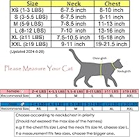 Vista 2 de Arnés de gato con correa, ajustable para gatos, chaleco acolchado para gatos, Black Plaid