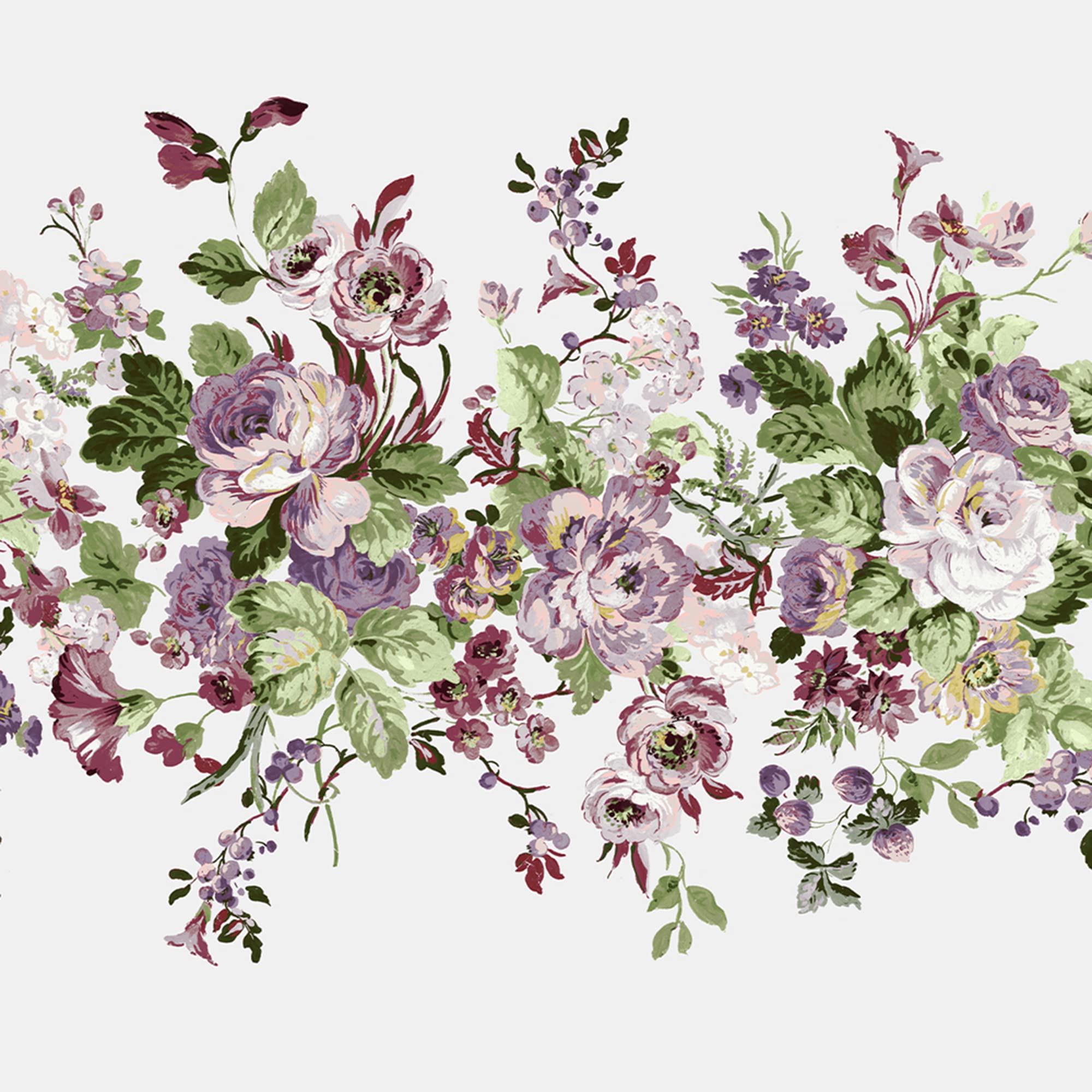 Papier peint panoramique Laura Ashley Rosemore violet floral 280x300 cm