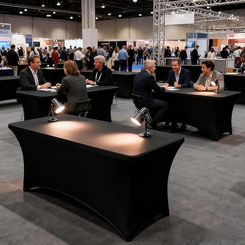 Miniatura 9 de Mantel de elastano de 6 pies, paquete de 2 manteles rectangulares elásticos ajustables, lavables para fiestas, pícnic, bodas, banquetes, cumpleaños