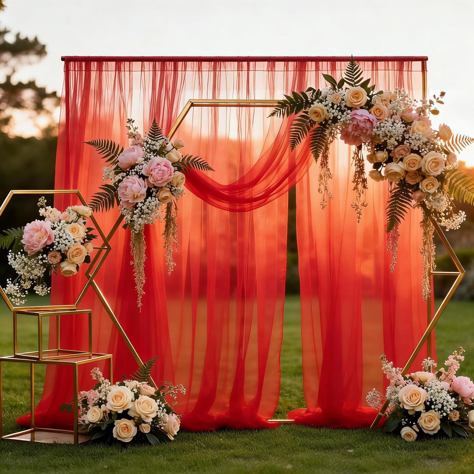 Tessuto in organza al metro, 5 m x 160 cm, morbido tessuto in tulle per cucire, tessuto decorativo per drappeggio, in organza per Arbor, per matrimoni, decorazioni a mano libera, per cerimonie e feste