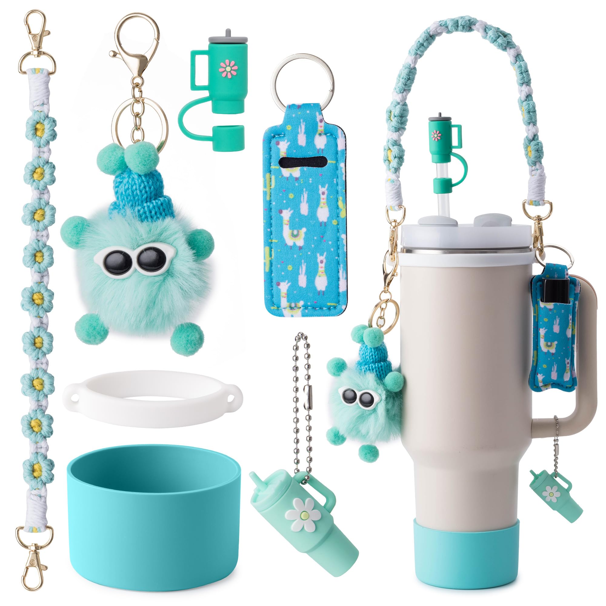 Stanley Cup Accessories Kit - Handle Strap, Silicone Boot, Lipstick Holder & Charms For 30oz/40oz Tumblers 6 thumbnail image