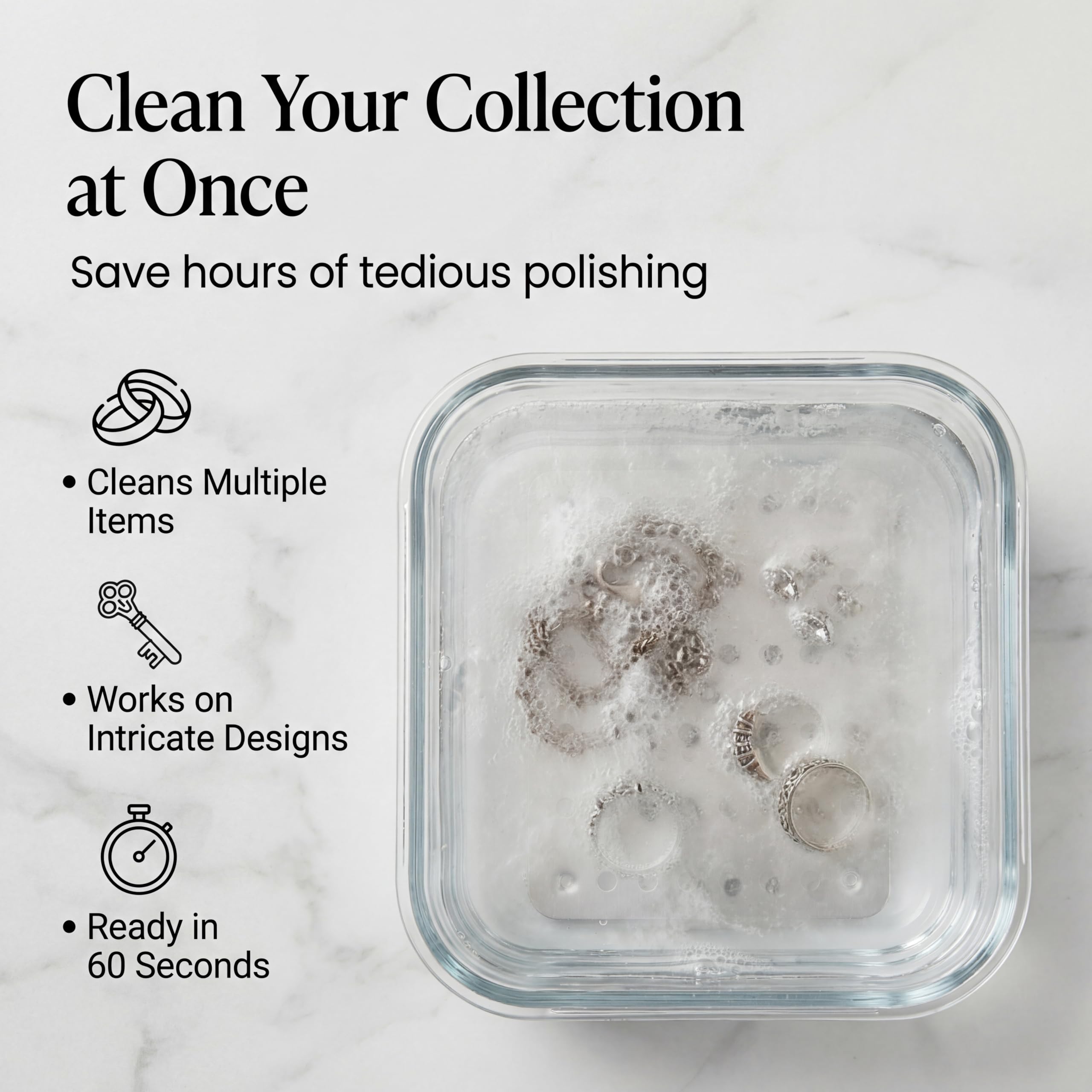 Nushine Magic Cleaning Plate - Plateau nettoyant argent (petit 11.5 x 15.4cm)