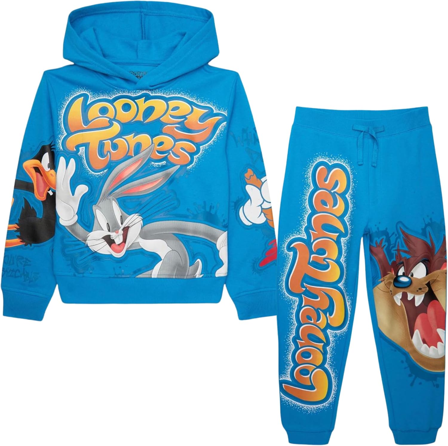 LOONEY TUNES Boys Hoodie and Jogger Pants 2-Piece Outfit Set- Boys Sizes 4-16