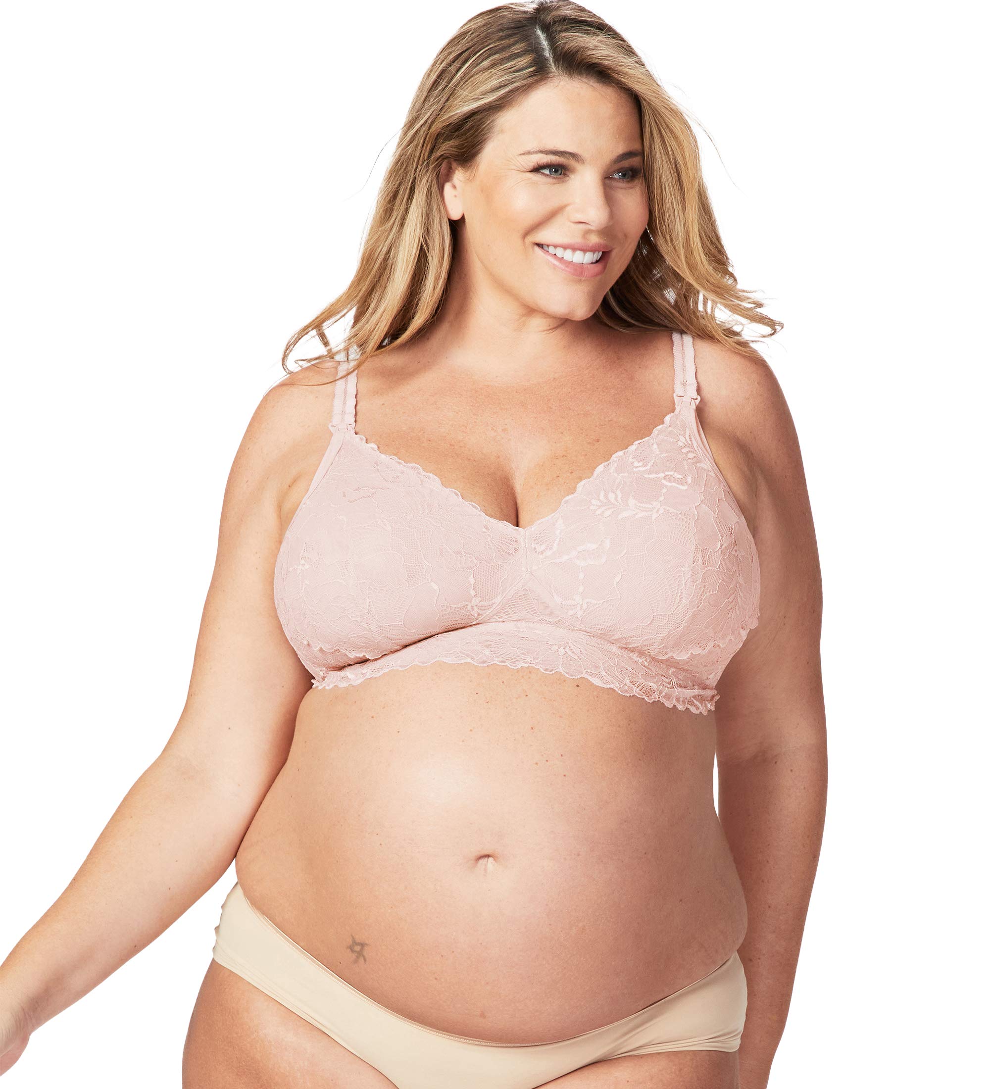 Cake MaternityChantilly Petite Wire Free Lace Nursing Bralette for Breastfeeding, Wireless Maternity Bra (for B-D Cups)