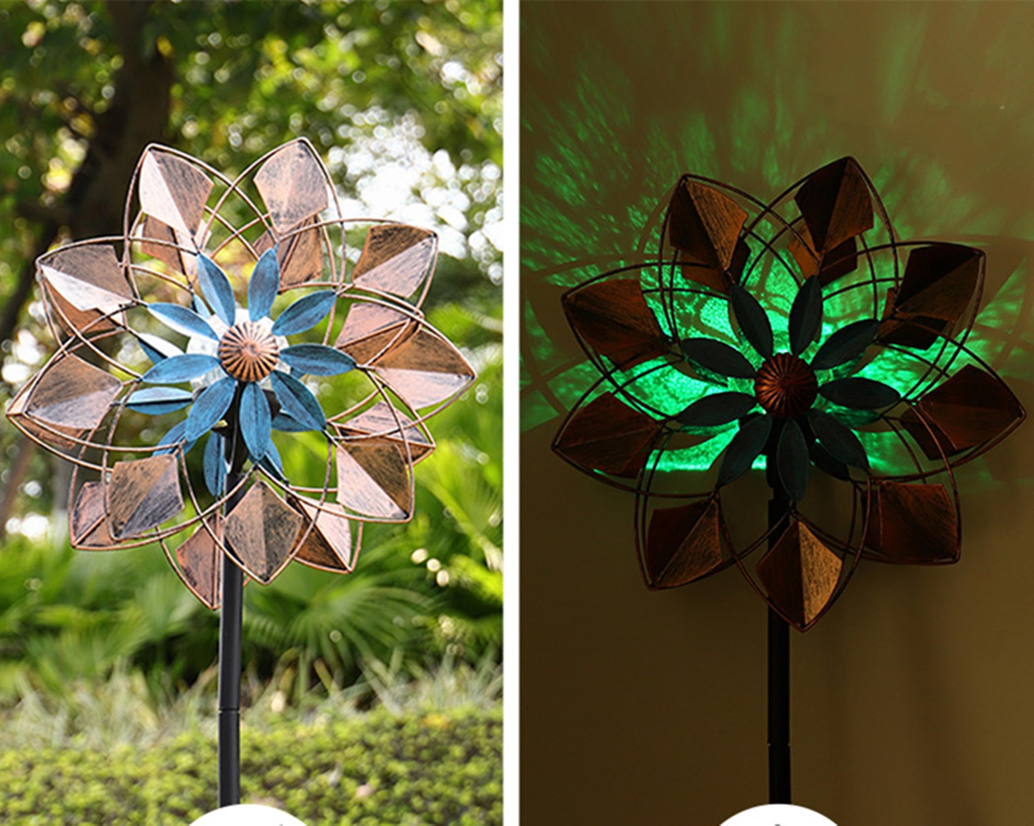 Molino de viento de metal, campanas giratorias 3D para decoración de jardín al aire libre, molinillo de viento de metal, campanas de viento colgantes 3D, elegante decoración de jardín al | Bodega Molino de viento de metal, campanas giratorias 3D para decoración de jardín al aire libre, molinillo de viento de metal, campanas de viento colgantes 3D, elegante decoración de jardín al | Bodega