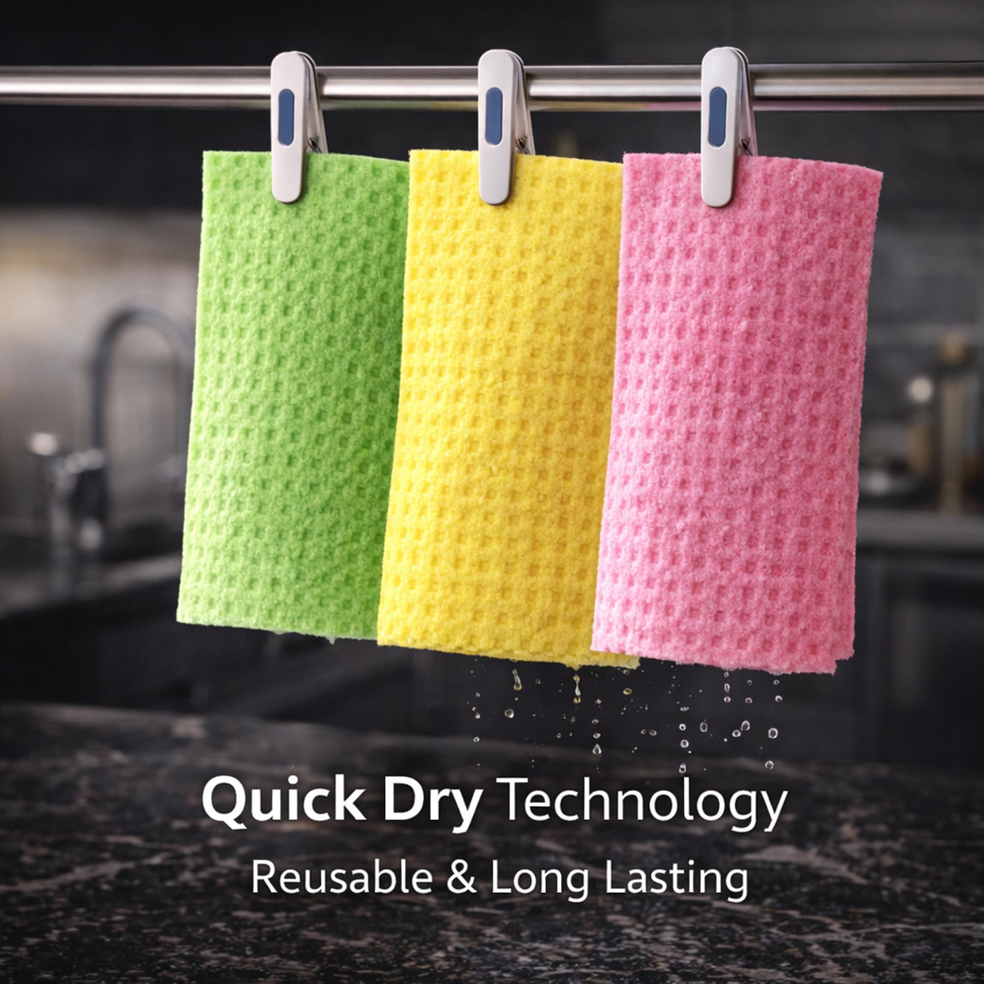 Cutting EDGE Car & Bike Cleaning Sponge Set of 5, Reusable Absorbent Scratch Free Sponge for Car Wash & Detailing (Multicolor) 4