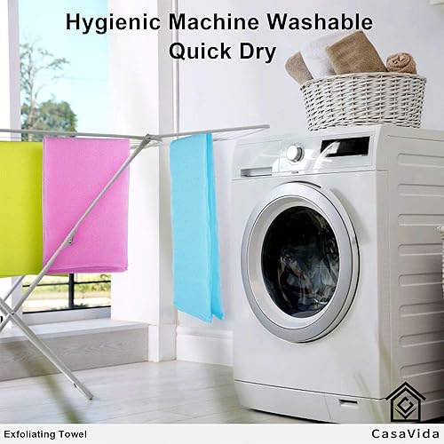 Miniatura 5 de CasaVida Paño exfoliante para la espalda, para ducha, exfoliante corporal, toalla de belleza japonesa, esponja africana, toalla de esponja coreana,