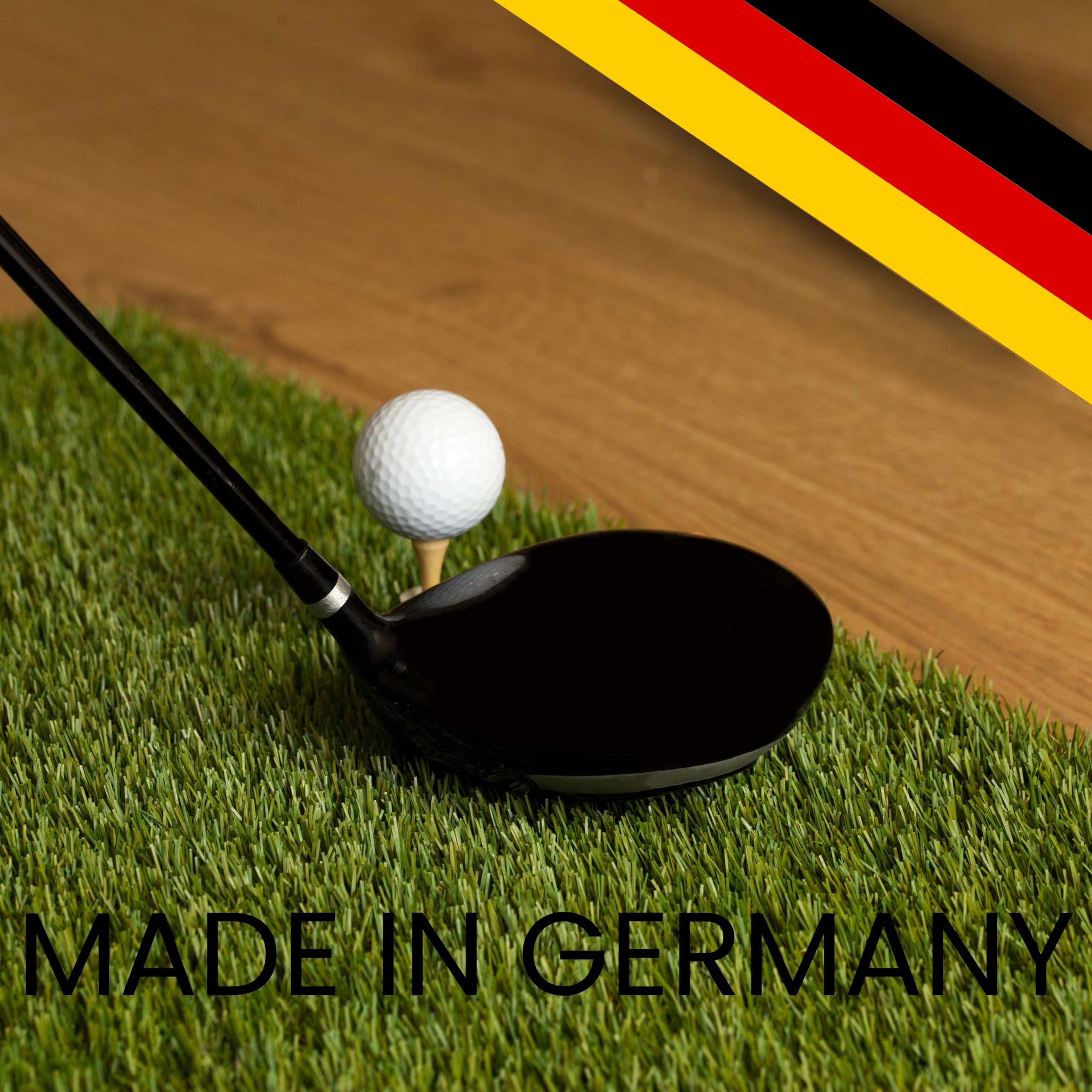 Golf Abschlagmatte 85 x 65 x 4cm, Indoor Outdoor, inkl. Tee + Teehalter verstellbar, tragbar, zusammenrollen, chippen, Driven
