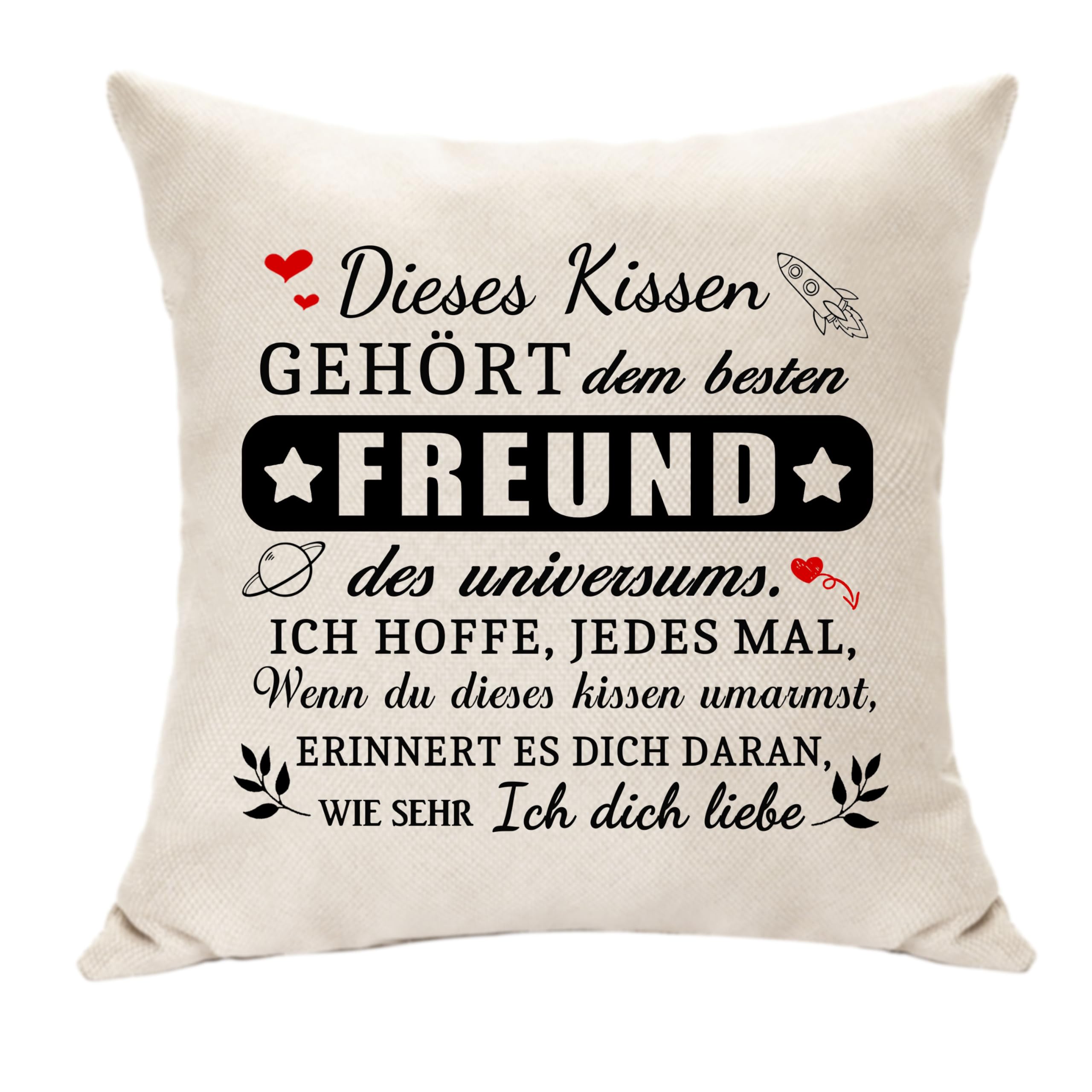 Hasodeo Original Geschenkeidee - Personalisierte Kissenbezug Dekoration für Männer zum Geburtstag, Valentinstag, Weihnachten