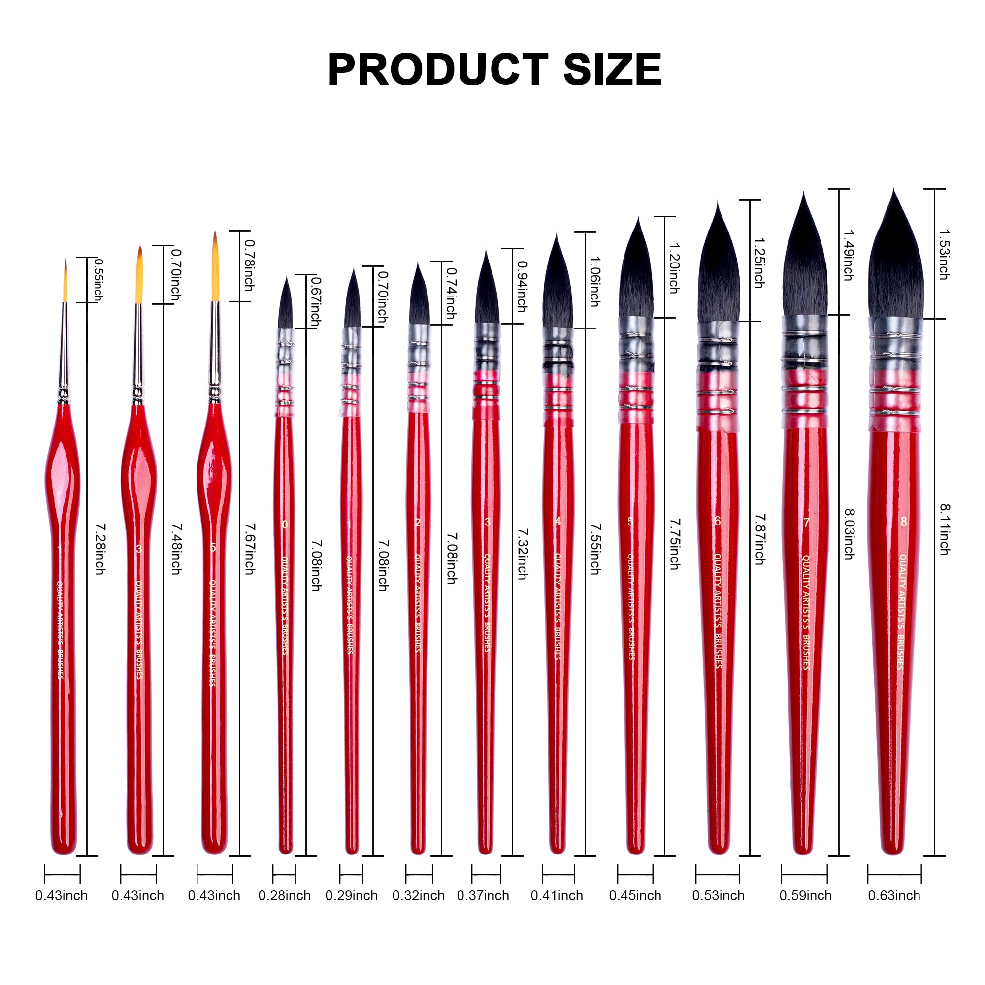 Ensemble de pinceaux professionnels pour aquarelle