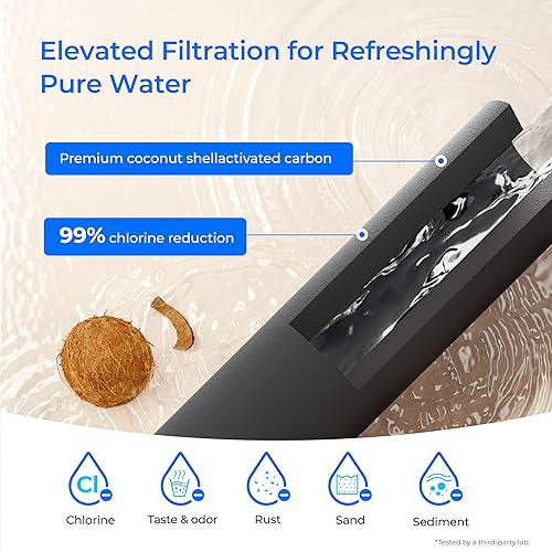 Miniatura 6 de Waterdrop Sistema de filtro de agua alimentado por gravedad, con 3 filtros de carbono negro mejorados y espita de metal, vida útil de 9000 galones