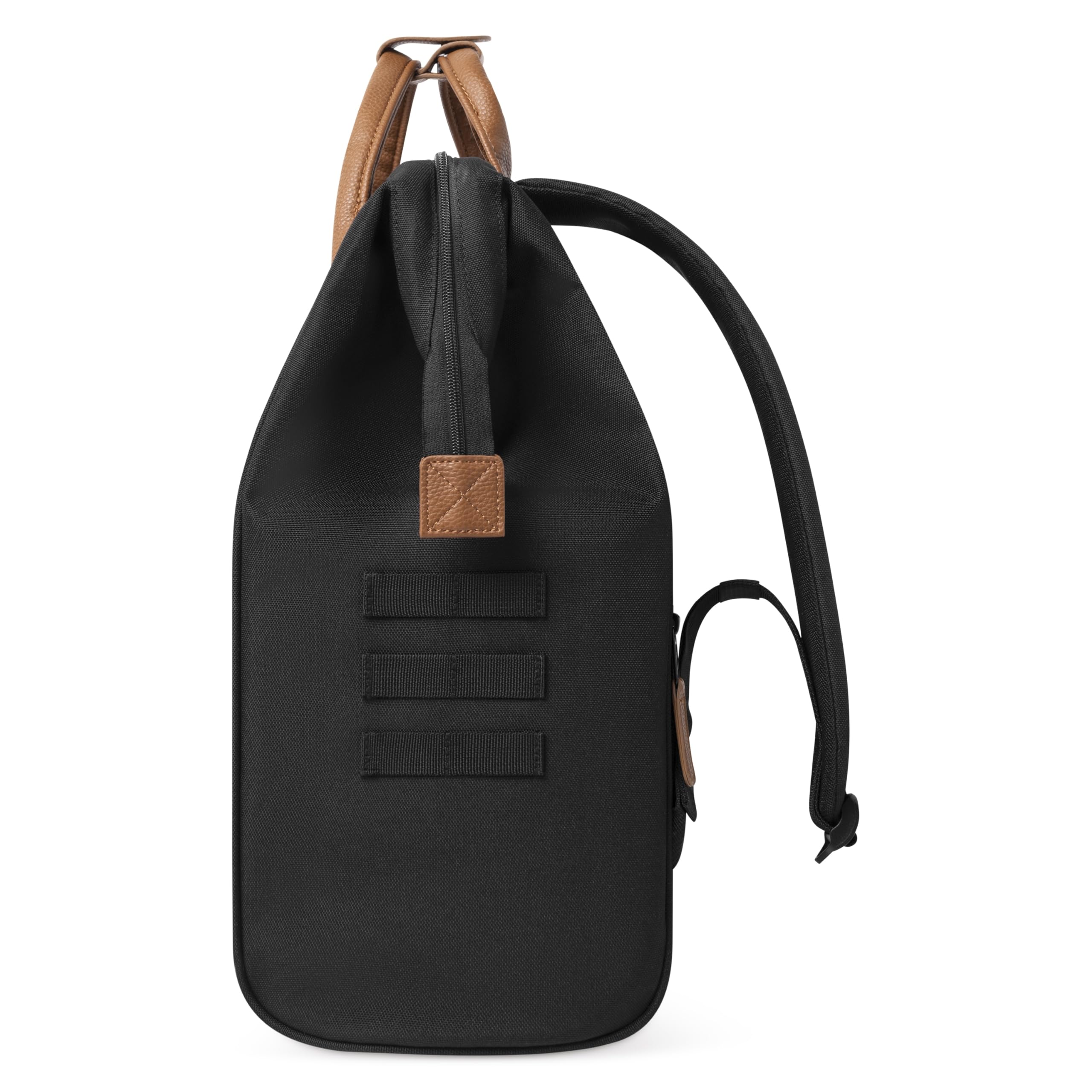 CABAIA - Sac à Dos Adventurer Cologne Medium 18L - Déperlant - Compartiment Ordinateur Portable 13" - 2 Poches - Certifié Vegan - Sac Voyage, Affaires, École pour Homme et Femme - Noir