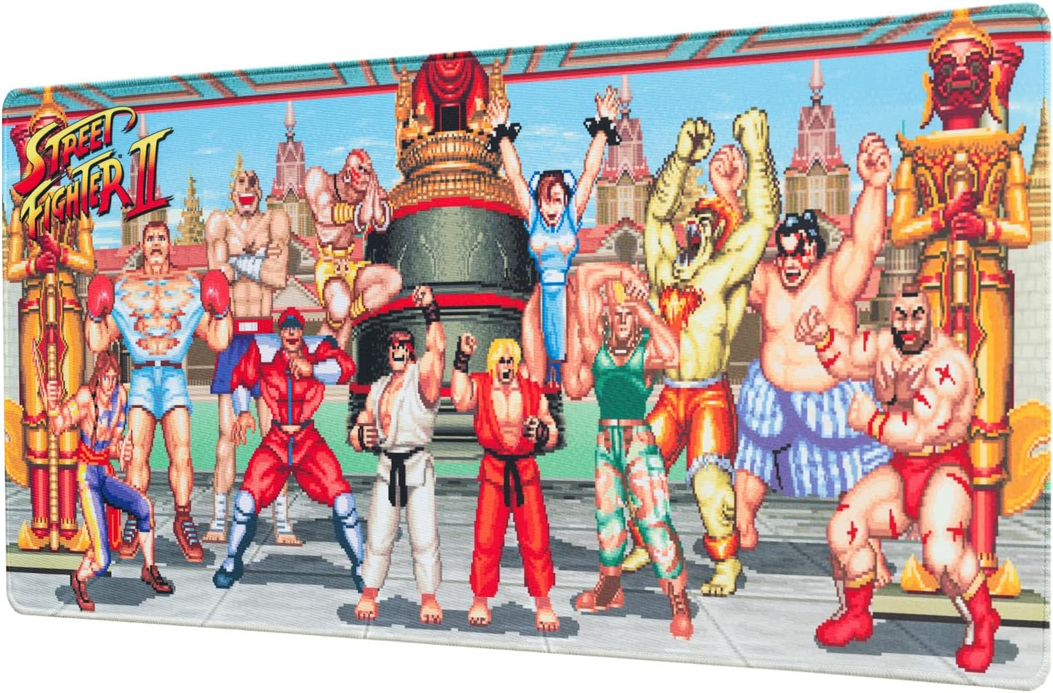 Grupo Erik XXL Mouse Pad - Street Fighter | Gaming Desk Mat 31.5 x 13.8 inches, Non-Slip Rubber Keyboard & Mouse Mat Large, Gaming Gifts Gamer