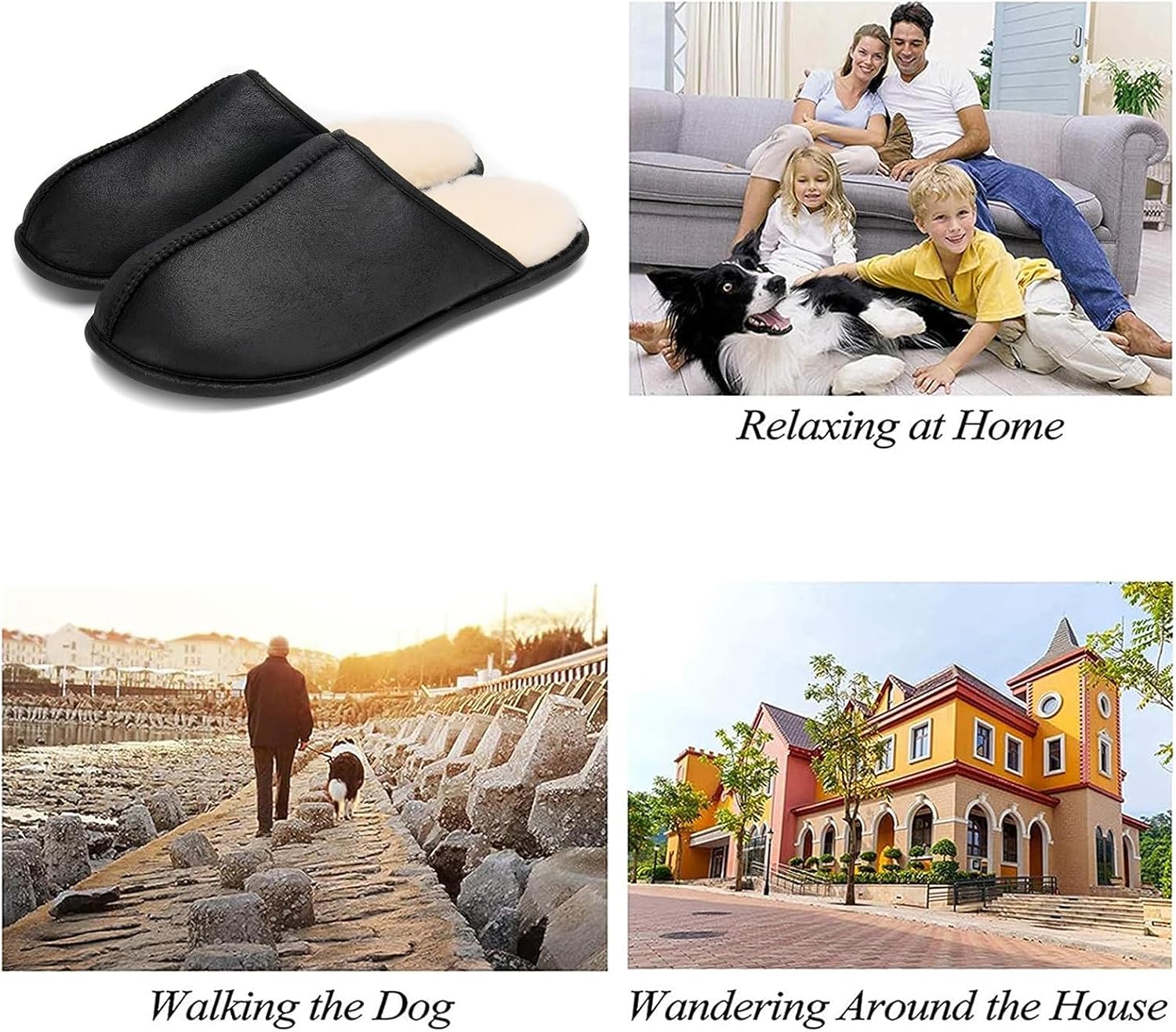 LORDFON Mens-Memory-Foam-Slip-On-House-Slippers Closed Toe Scuff Indoor Home Slipper for Men Comfy Cozy Soft Non-Slip Bedroom Slippers Houseshoes - Image 6