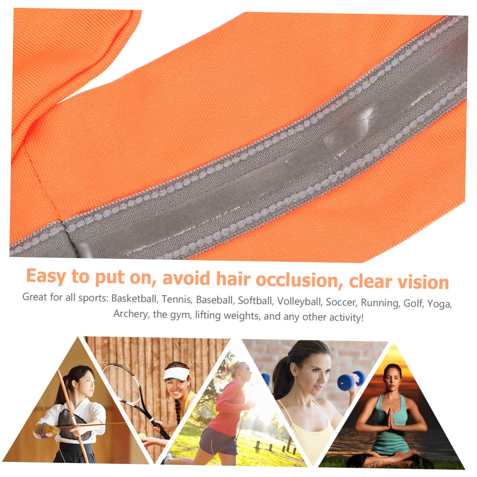 BESPORTBLE 6 Pezzi Fascia Sportiva Fascia Per Il Sudore Allenamento Per La Testa Palestra Copricapo Elasticizzato Elastica Antiscivolo Mens Turbante Fitness