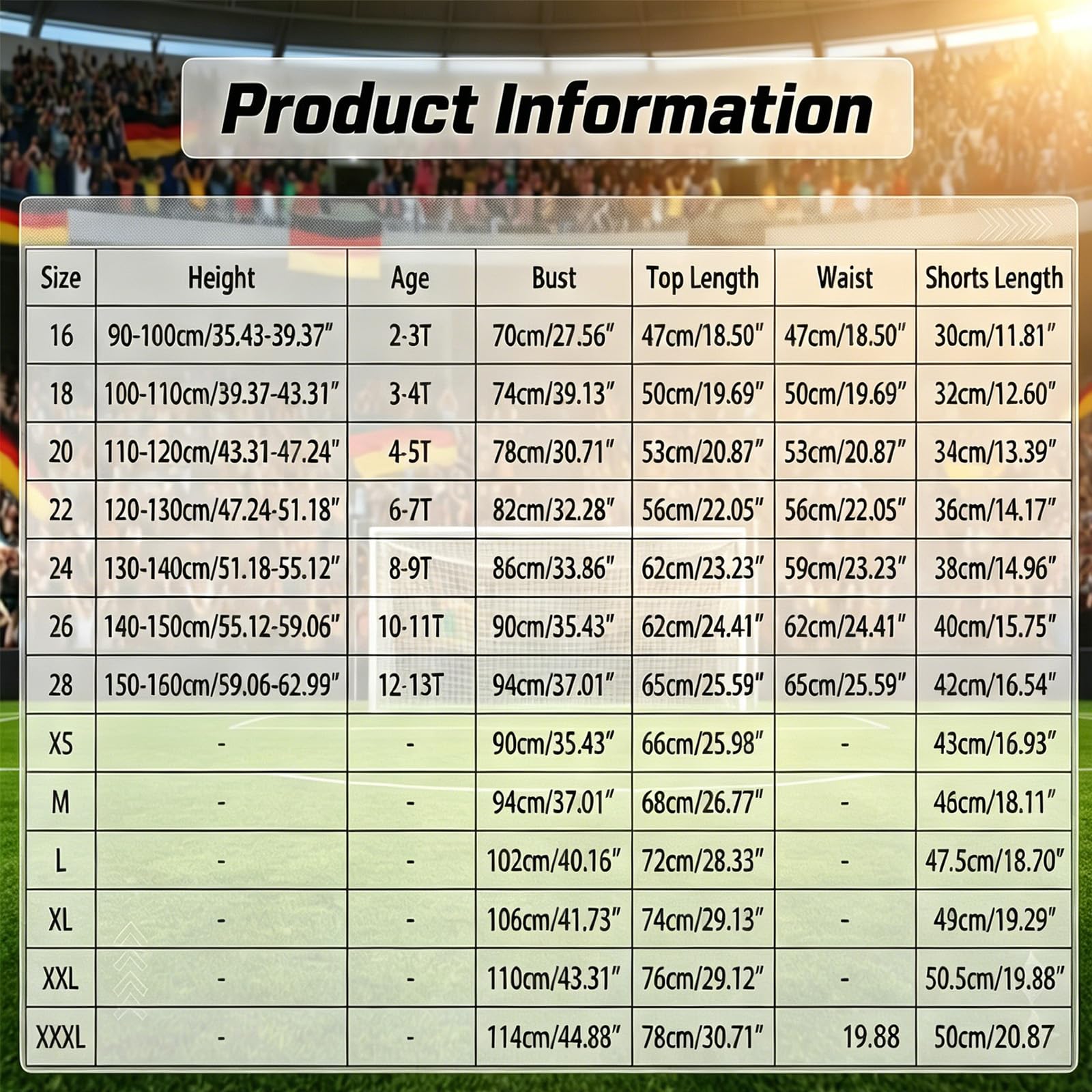 Generisch WM 2026 Fußball Trikot Personalisiert mit Eigenem Namen/Nummer für Herren/Kinder WM Fussball 2026 Set Inklusive Trikot, Shorts und Socken Football kostüm - 5