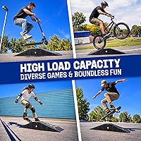 Vista 7 de Yes4All Single-Piece Skateboard Ramp, Bike Ramp, Skate Ramp - Design for Beginners, More Durable, Safe, Capacity 220Lbs