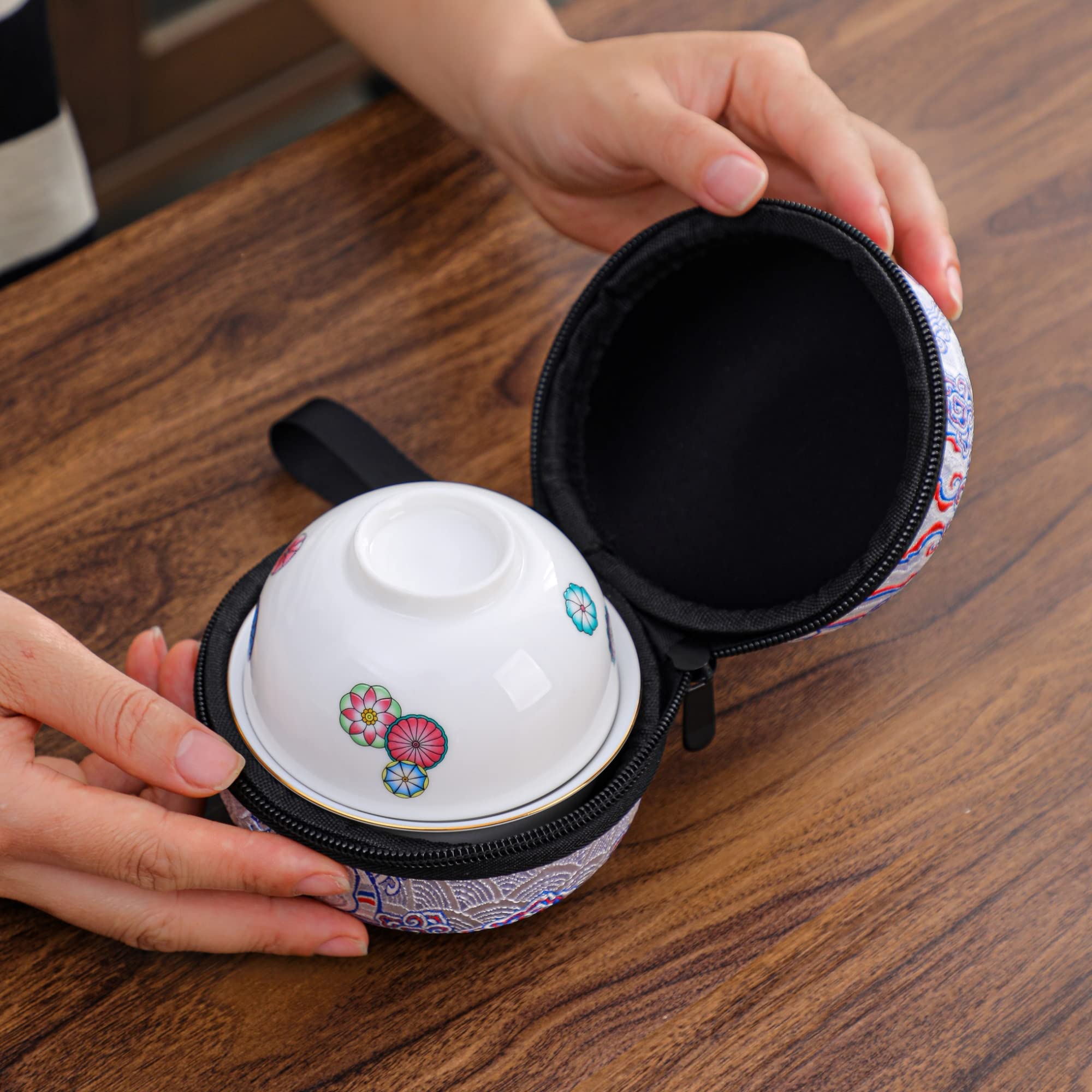 Z Conjunto De Chá Kung-fu Gaiwan De Cerâmica Para Viagens  Jm