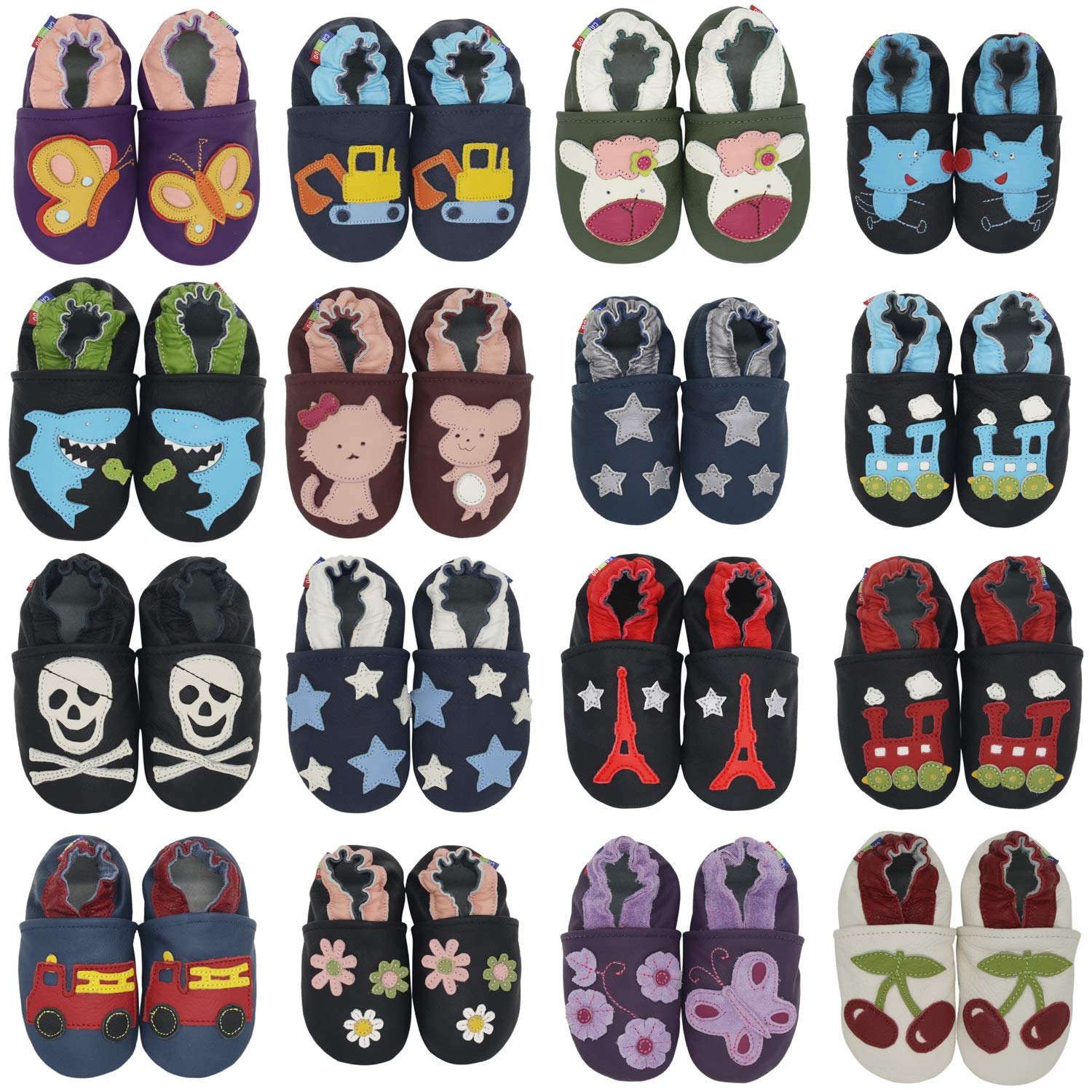 Carozoo Weiche Sohle Leder Babyschuhe Krabbelschuhe Lauflernschuhe Krippe Enfants Hausschuhe Neugeborene