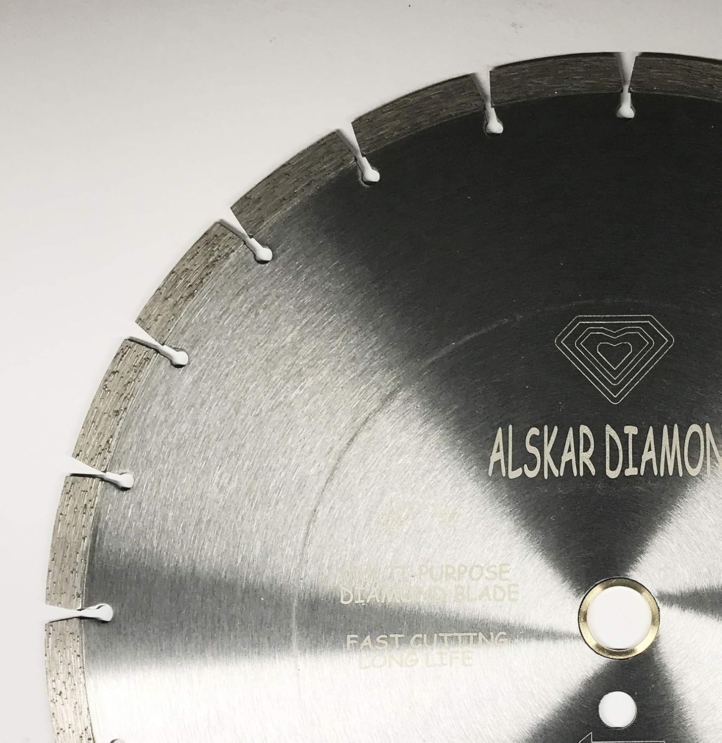 USA ADLSS 12 inch Dry or Wet Cutting General Purpose Segmented High Speed Diamond Saw Blades for Concrete Stone Brick Masonry with Arbor 1"-20mm (12")