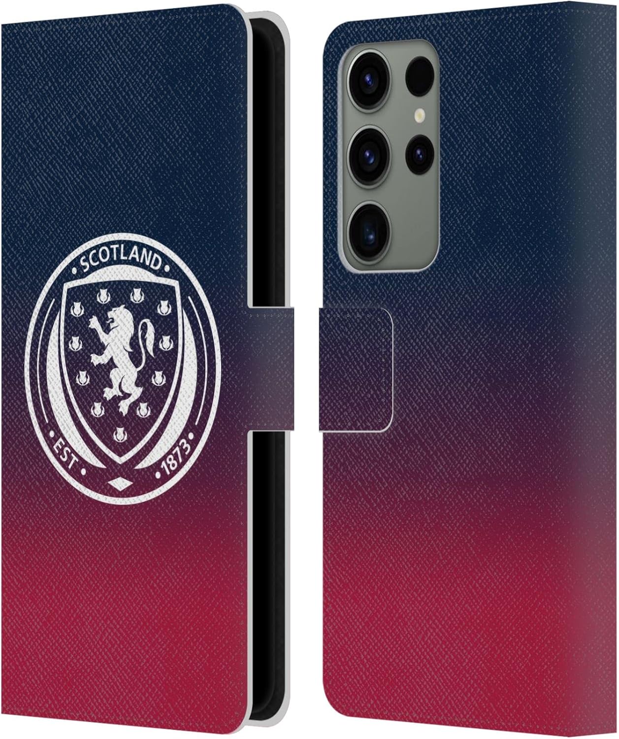 Head Case Designs Officially Licensed Scotland National Football Team Gradient Logo 2 Leather Wallet Case Compatible with Samsung Galaxy S23 Ultra 5G