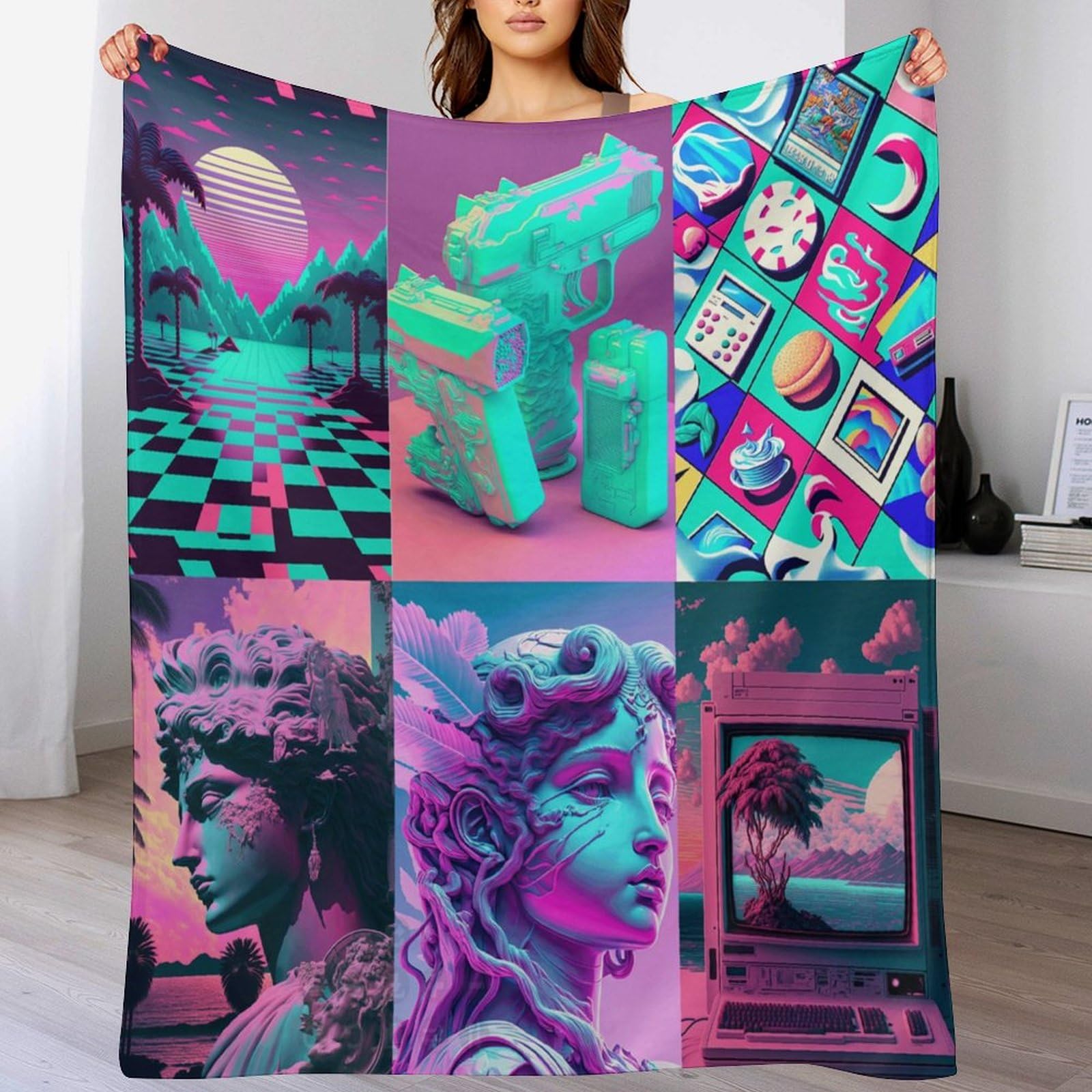 Couverture de salon en flanelle pour des soirées cocooning sur le canapé