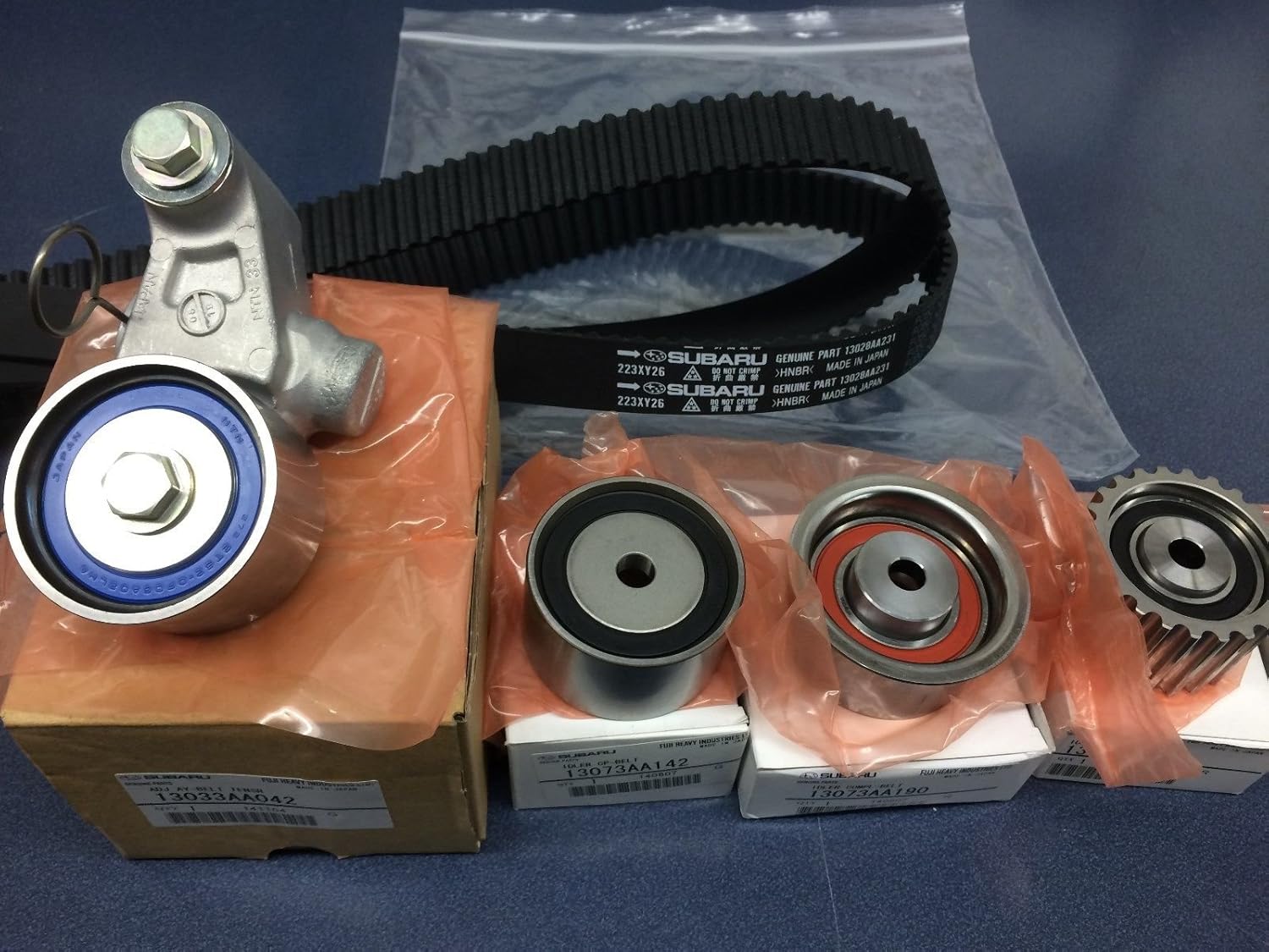 Subaru 1999-2005 Forester Impreza SOHC 2.5 Timing Belt & Tensioner Kit - Genuine OEM