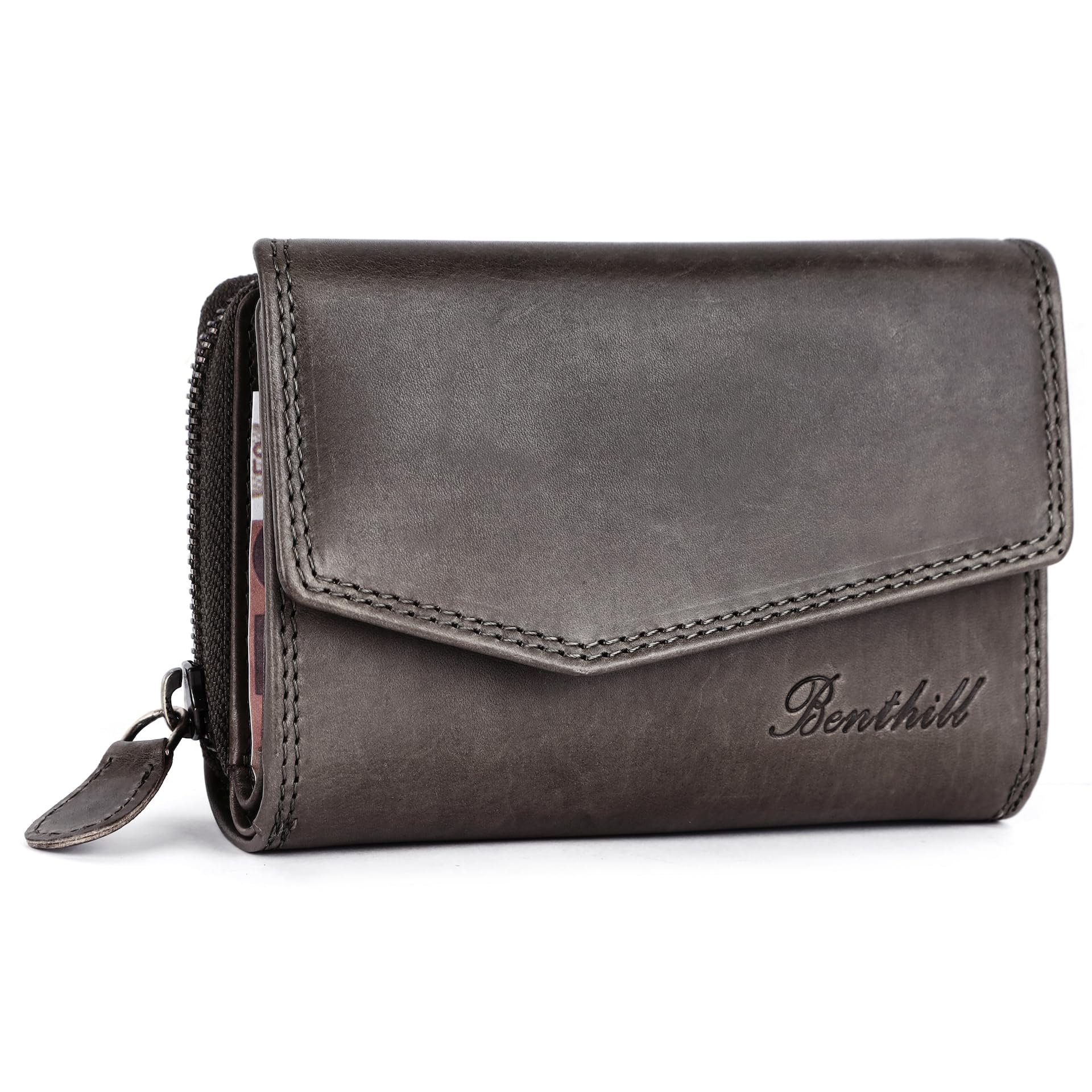 Benthill Billetera Mujer Piel - Mujer Cartera Con Protección RFID