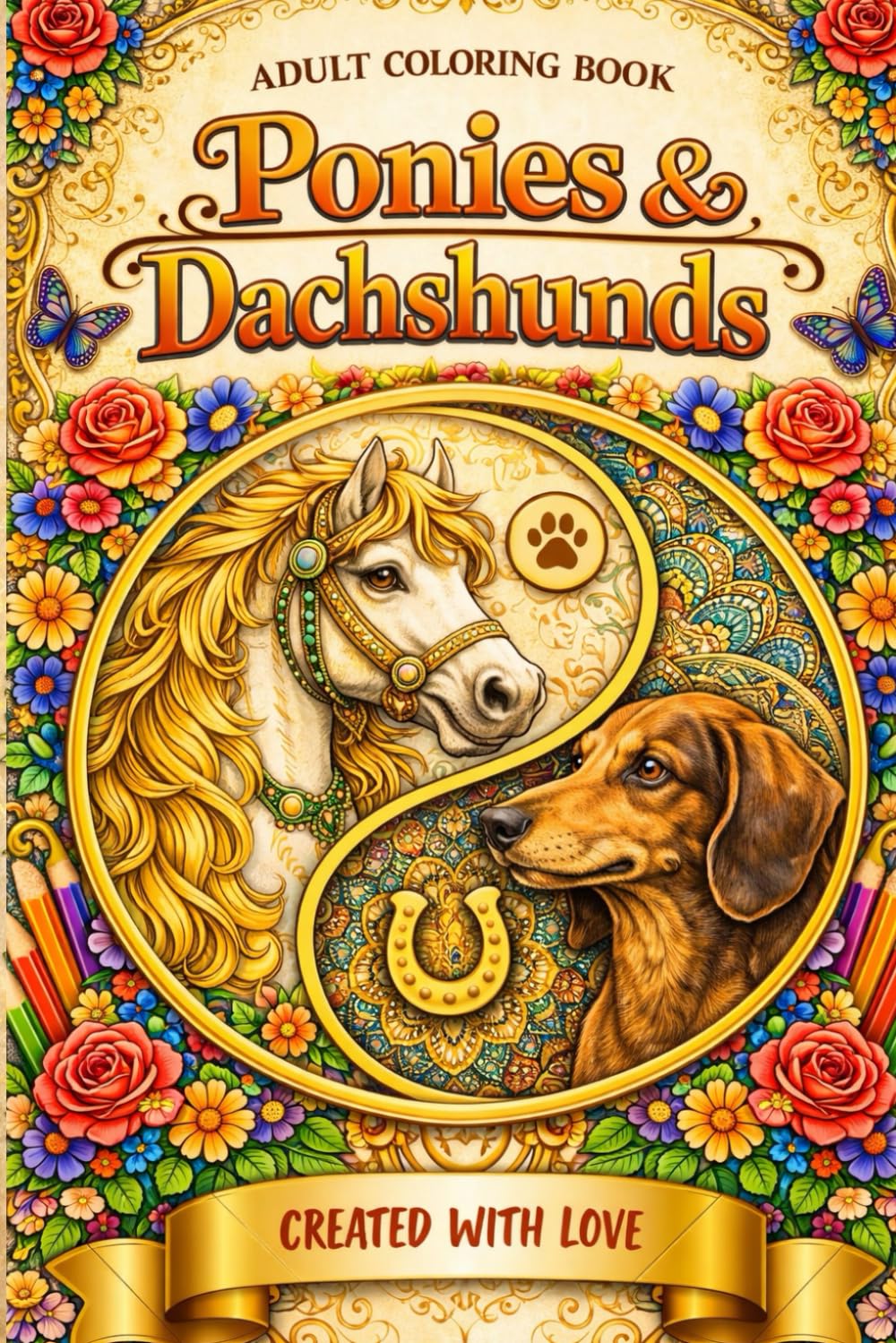 Ponies & Dachshunds: Coloring Book