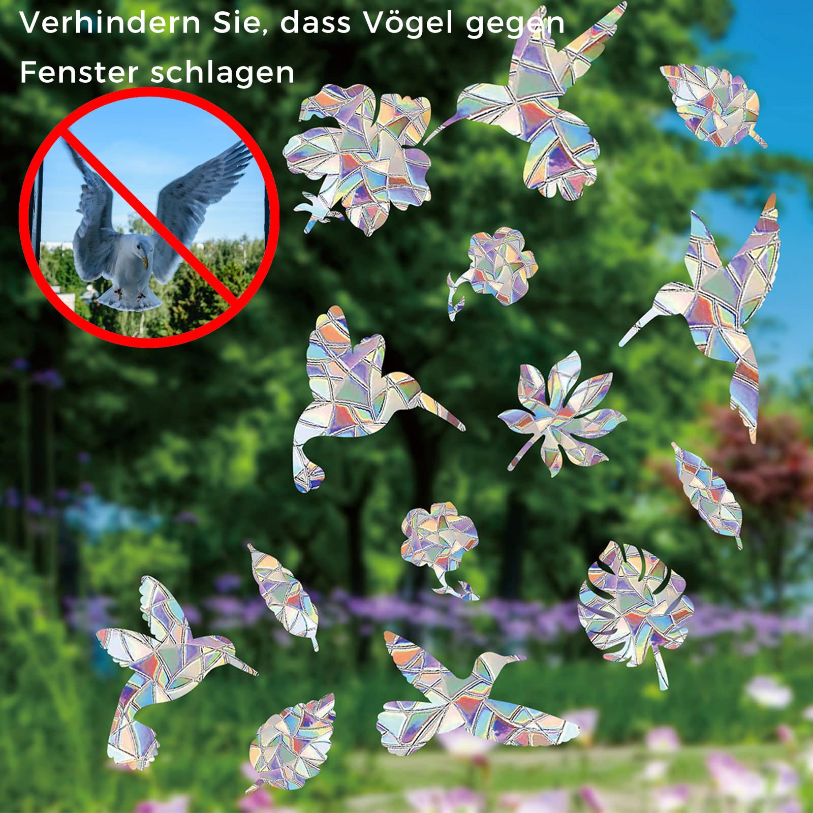 Lot De 24 Autocollants De Protection Contre Les Oiseaux Pour Vitres En Verre - Anti-collision