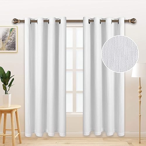 Miniatura 2 de LORDTEX Cortinas opacas texturizadas con aspecto de lino con forro aislante térmico, cortinas de ventana gruesas y pesadas con ojales para